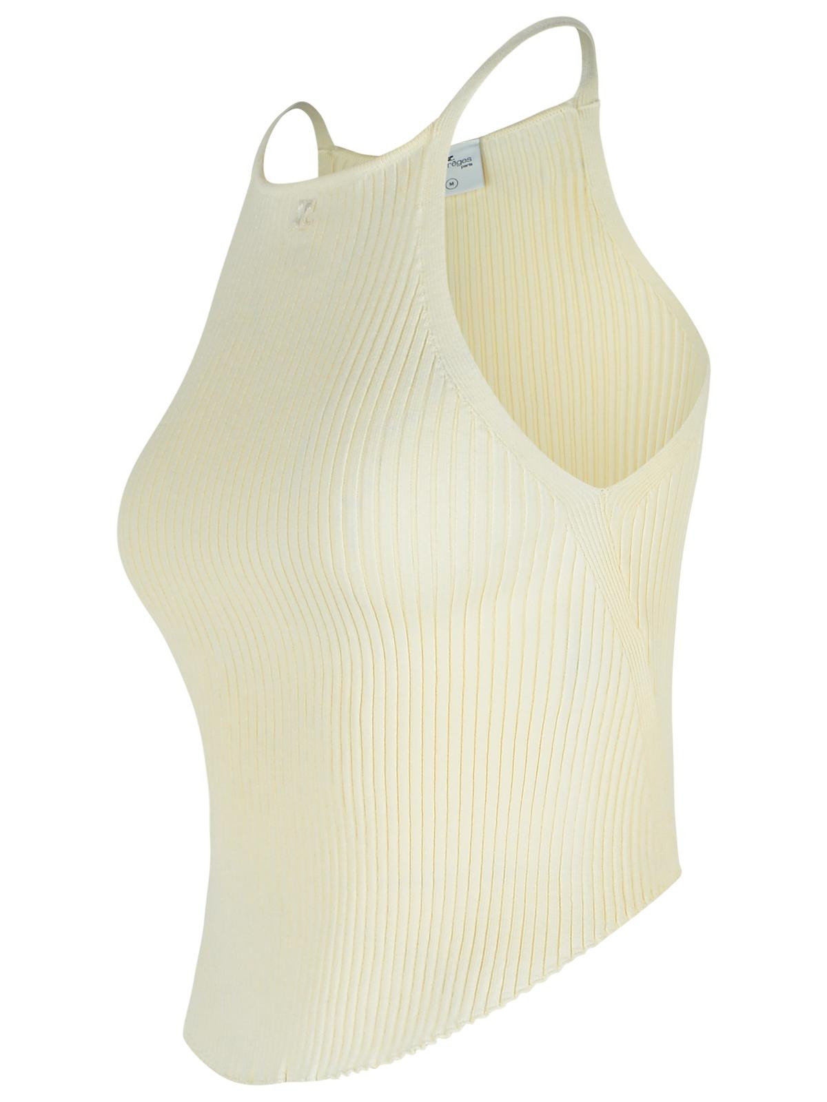 Courreges Ivory Viscose Blend Top Women - 2