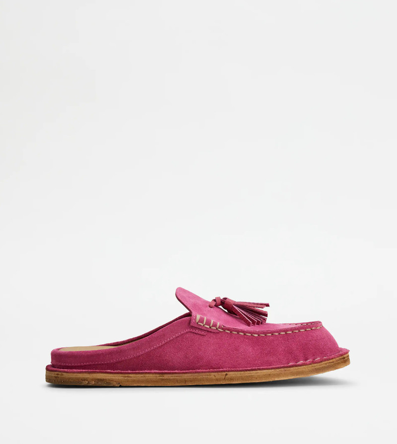 SABOTS IN SUEDE - PINK - 1