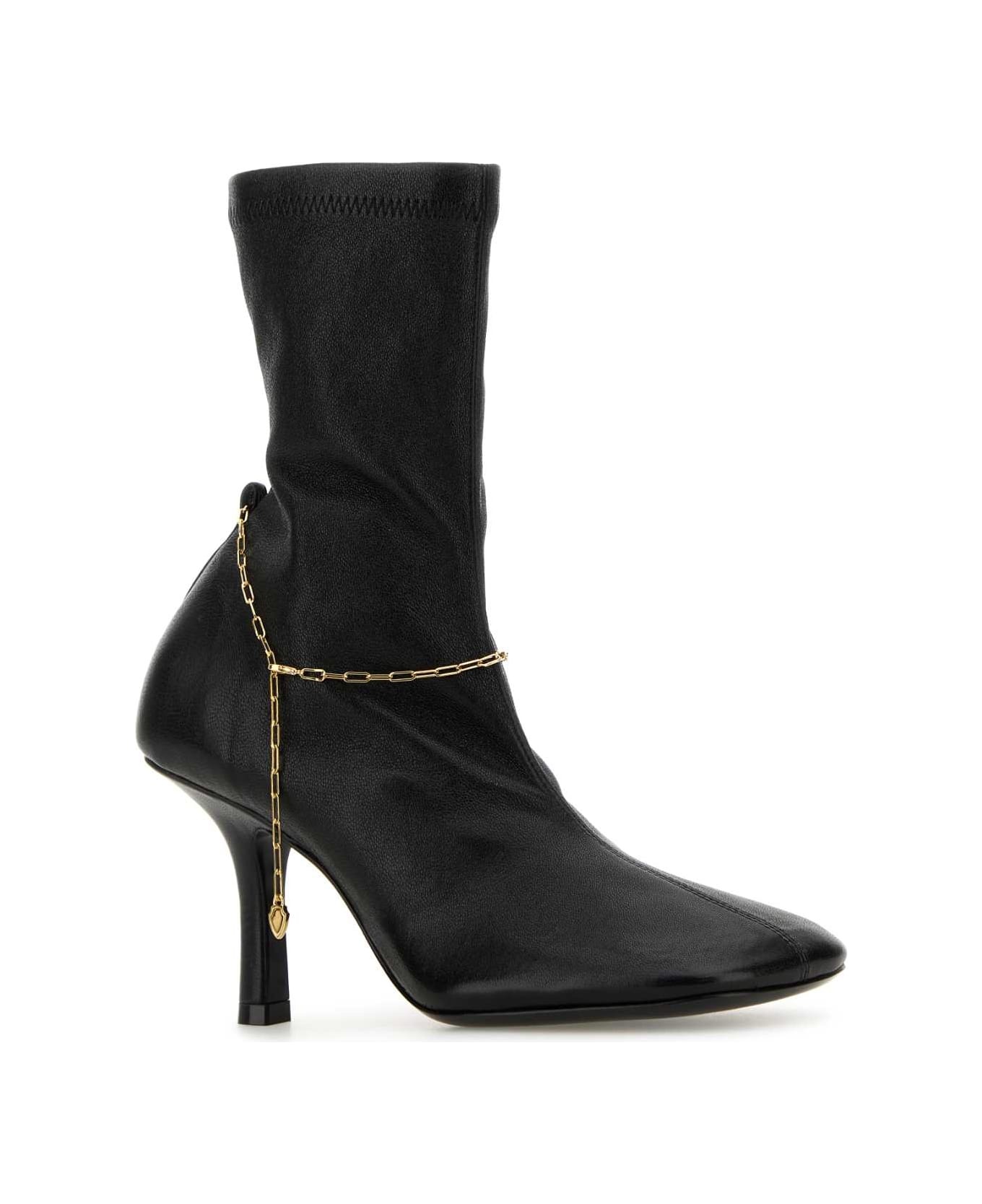 Black Leather Pumps - 2