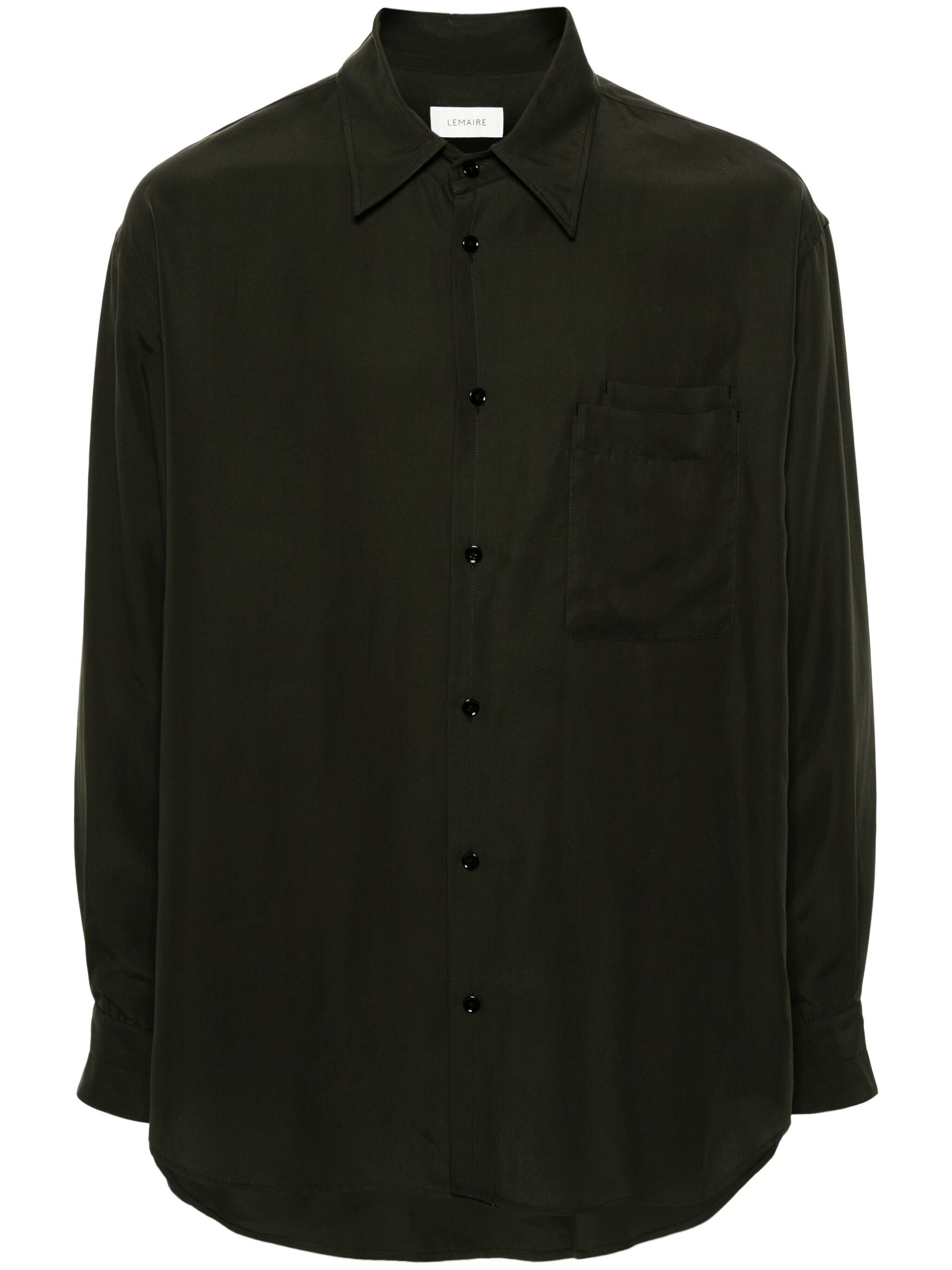 double-pocket lyocell shirt - 1