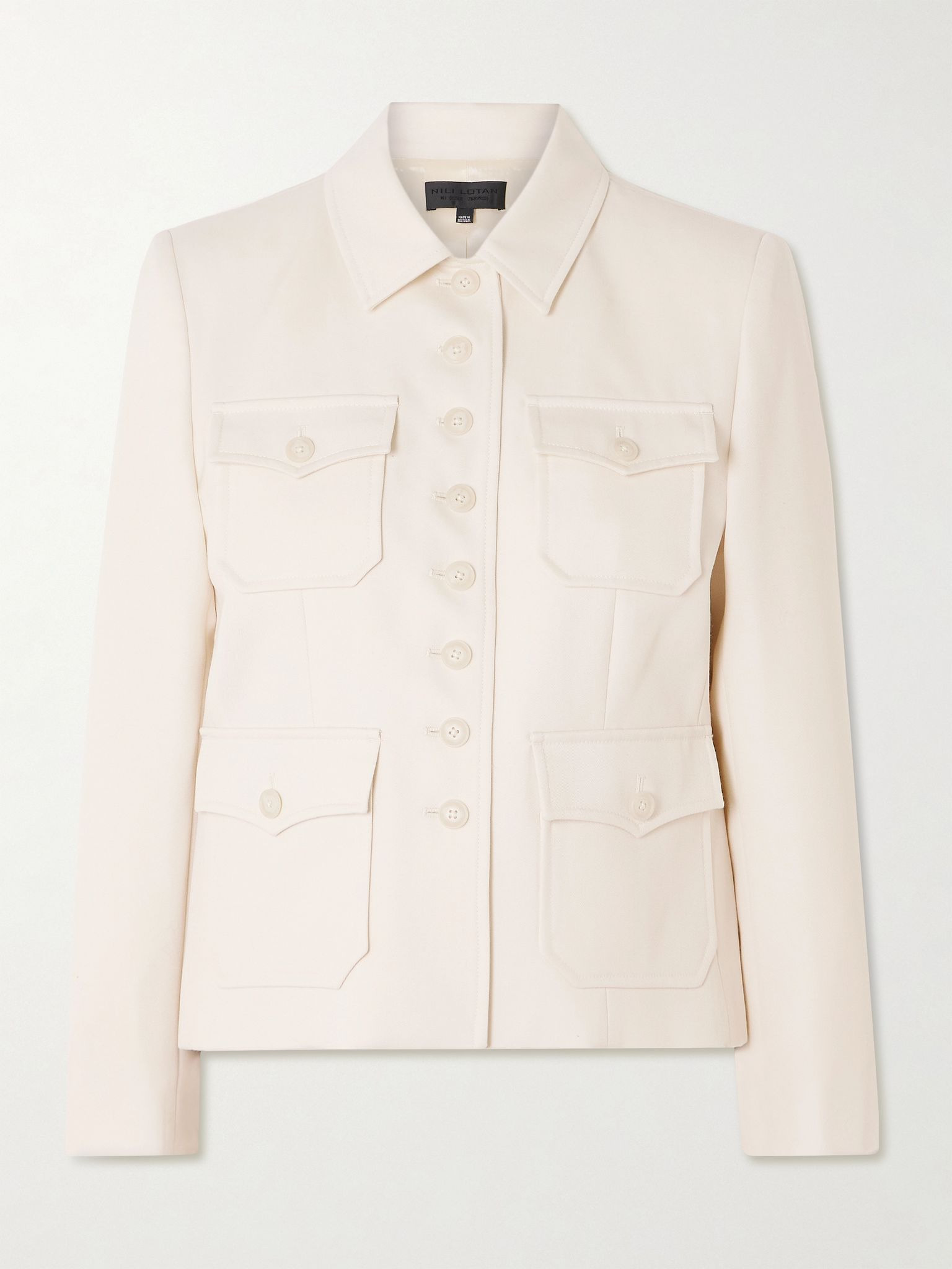 Jamison wool-twill jacket Ecru - 1