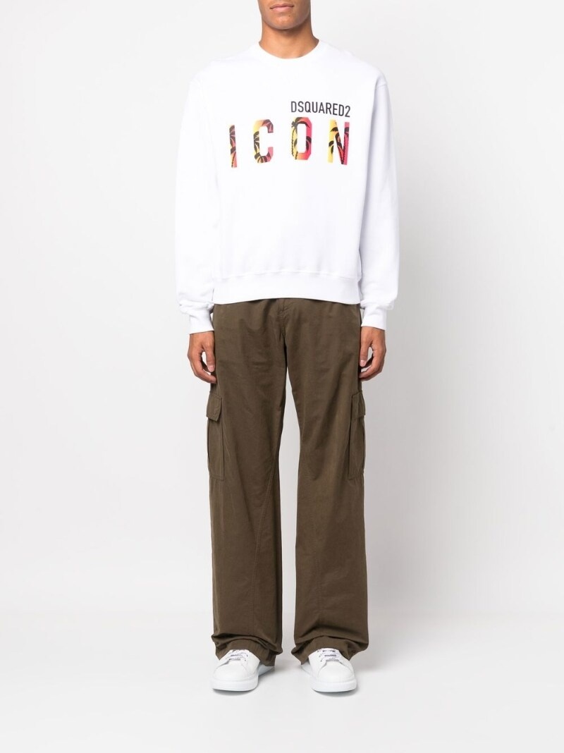 Icon topical logo-print sweatshirt - 2
