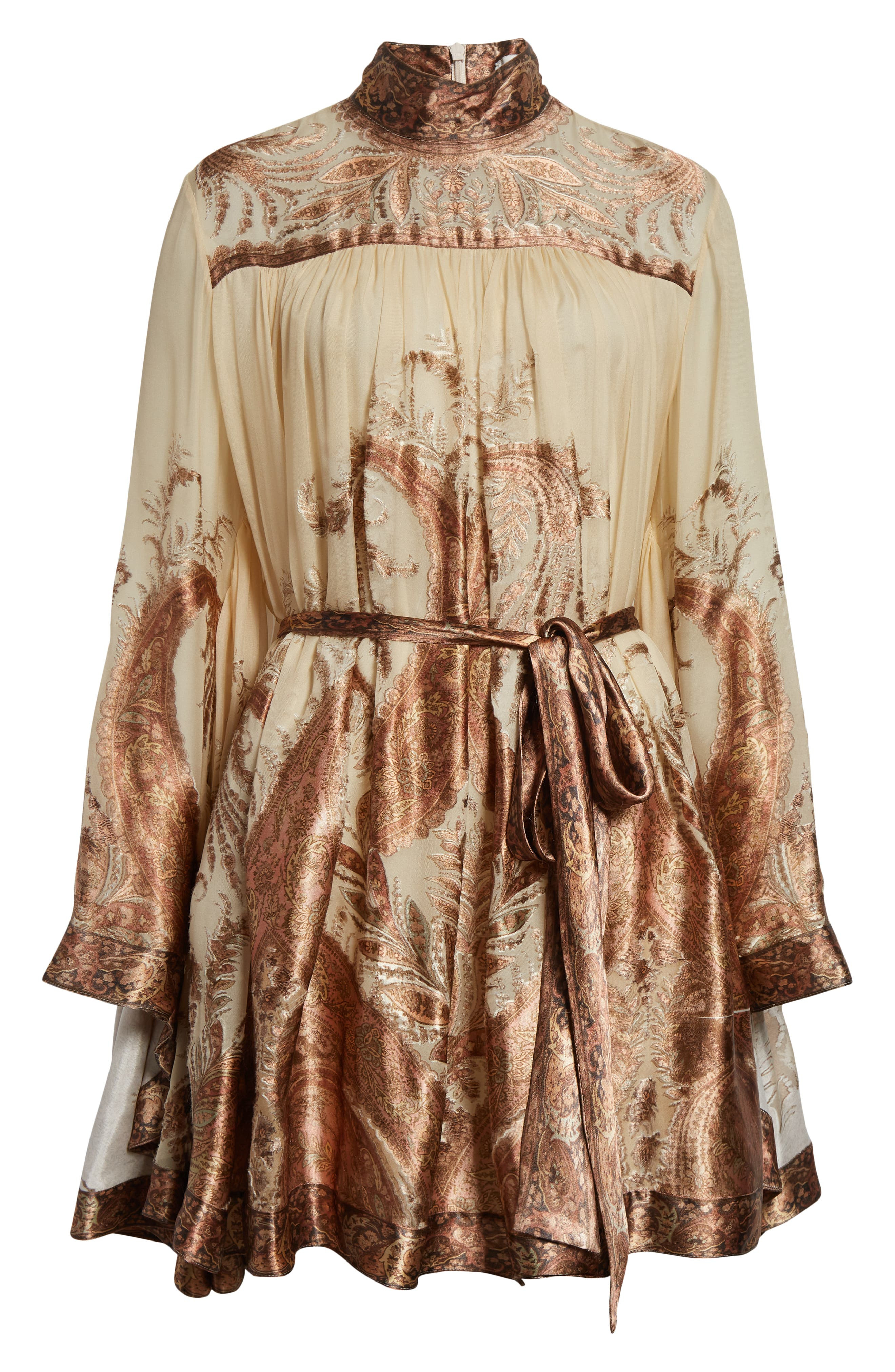 Zimmermann Hypnotic Paisley Print Batwing Sleeve Minidress in Cream Paisley at Nordstrom - 5