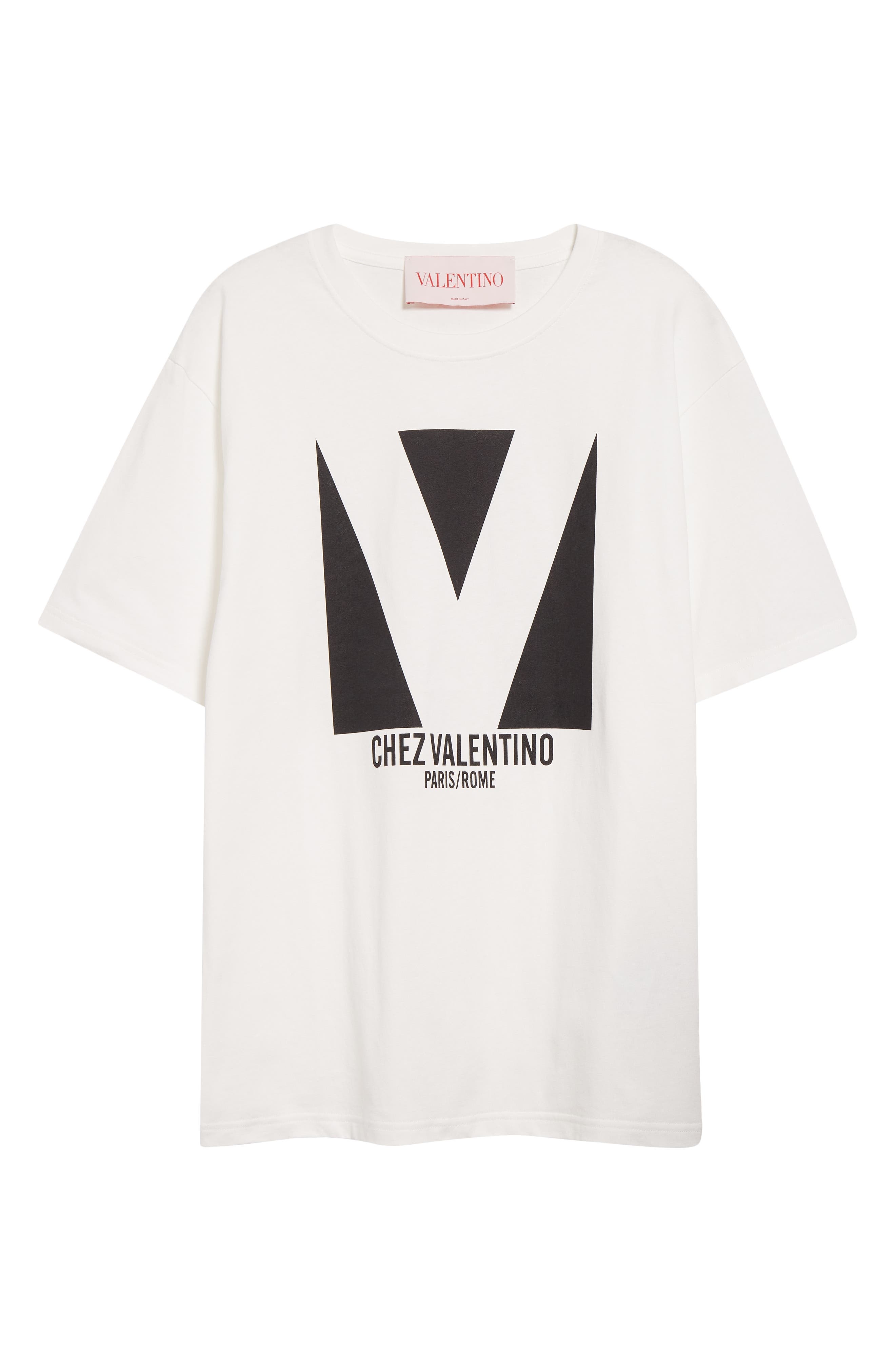 Valentino Garavani Chez Valentino Oversize Logo Graphic T-Shirt in Ivory at Nordstrom - 6