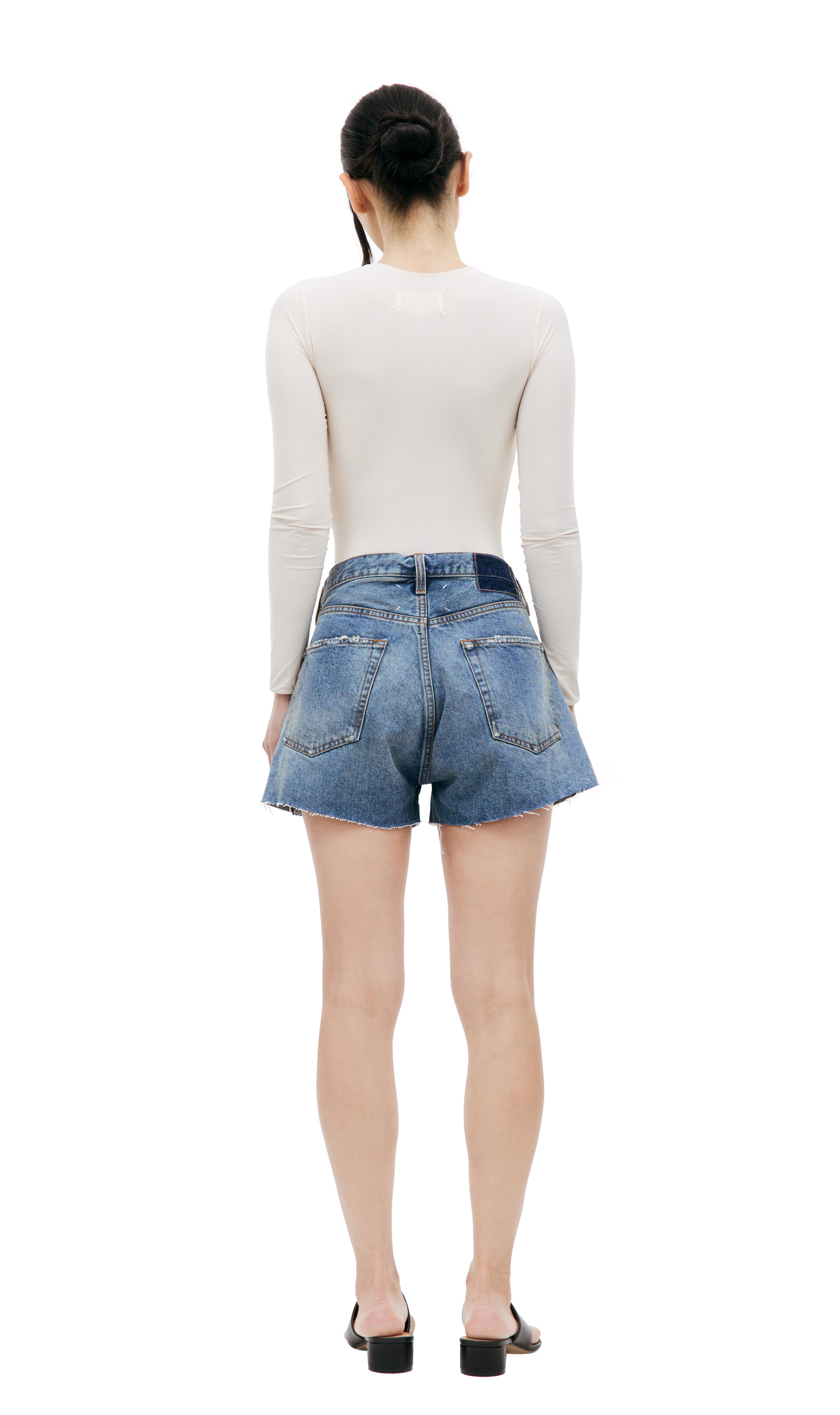 BLUE DENIM SHORTS - 3