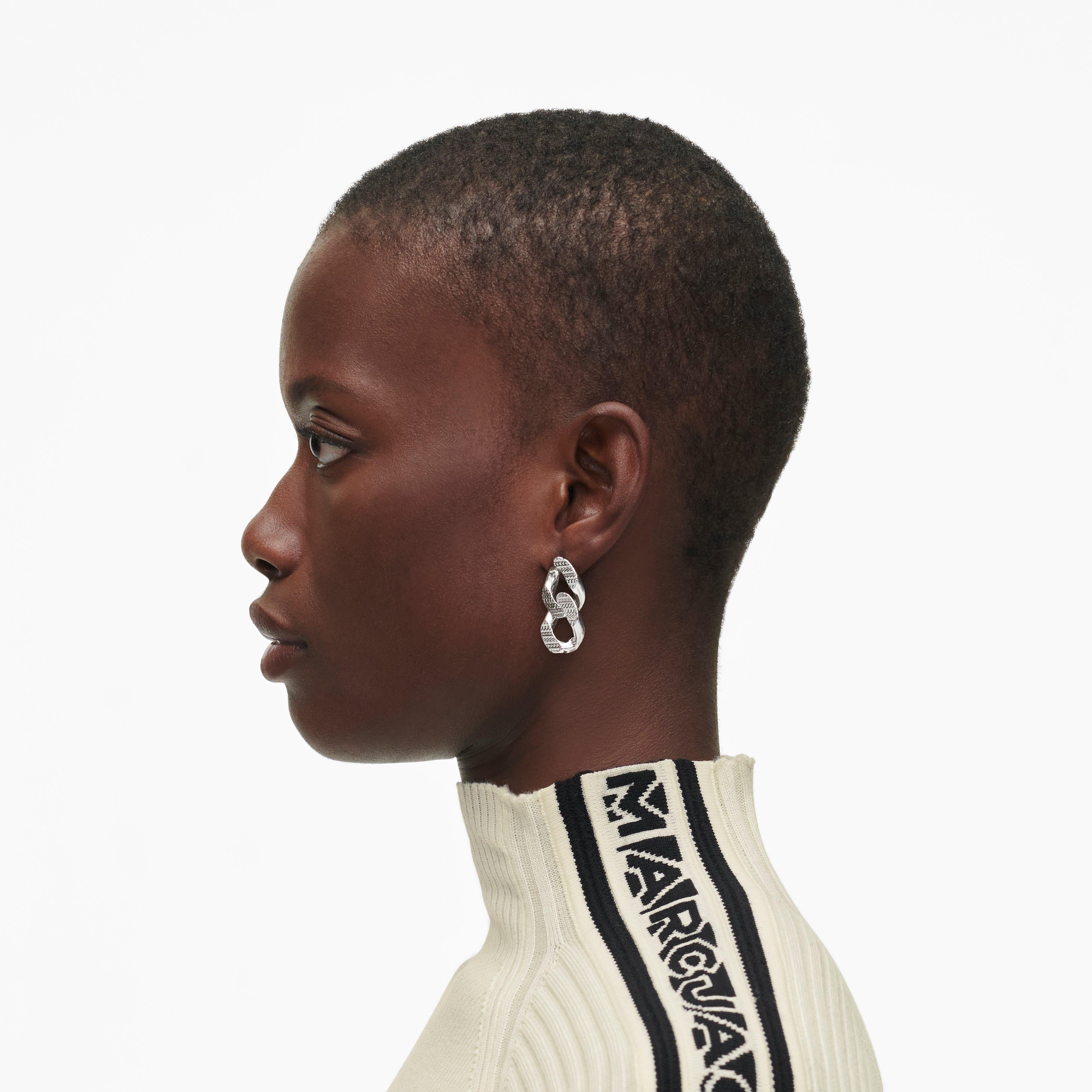 THE MONOGRAM CHAIN LINK EARRINGS - 2