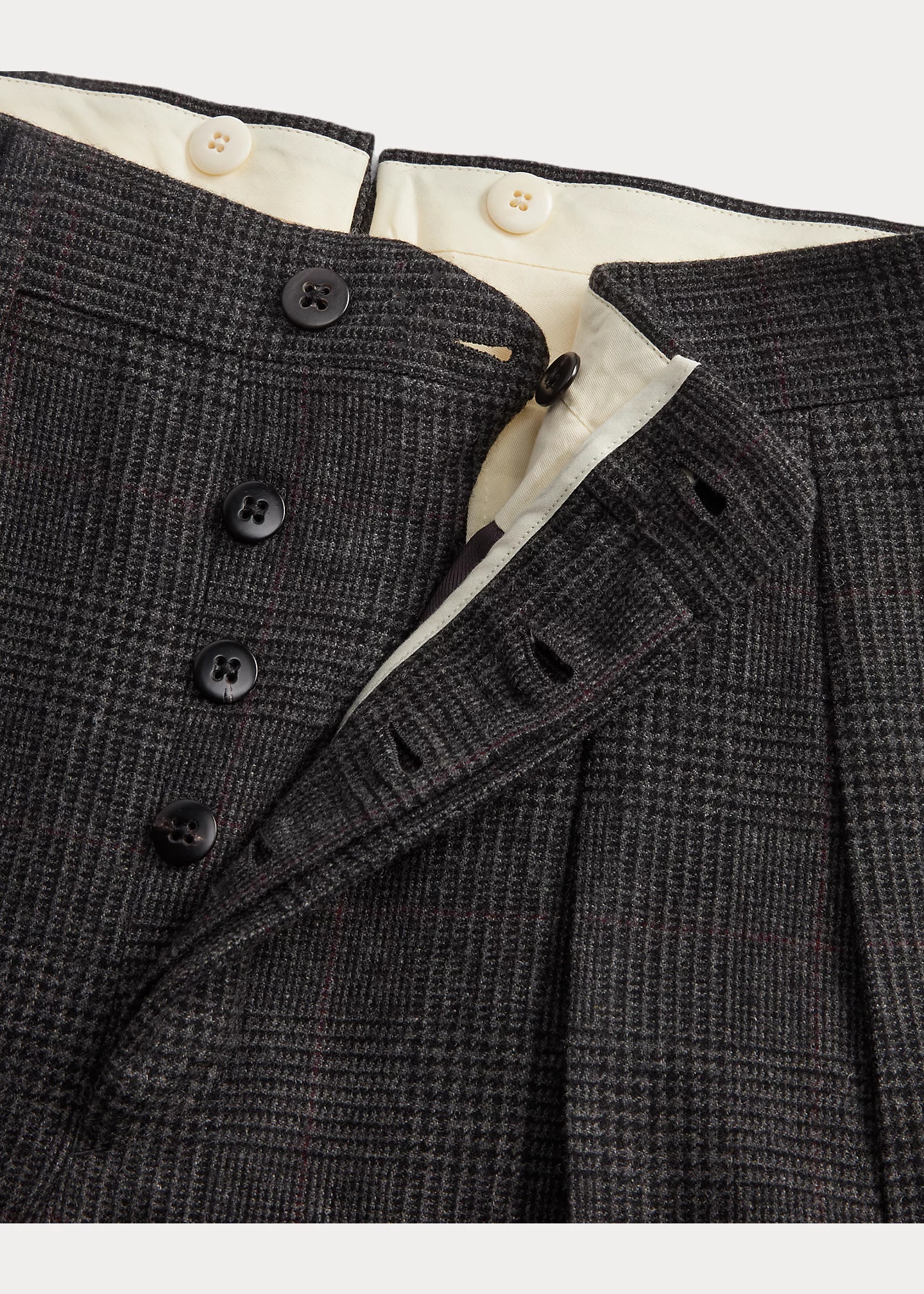 Slim Fit Plaid Tweed Suit Trouser - 8