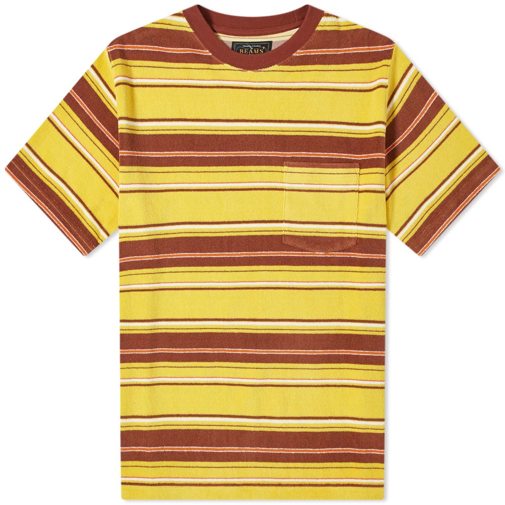 Beams Plus Pile Stripe Pocket Tee - 1