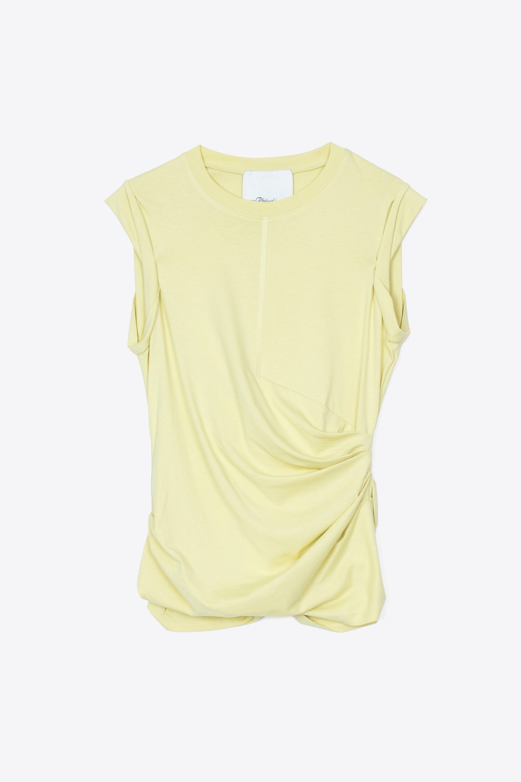 Rolled Sleeve Draped Jersey Tank - 2