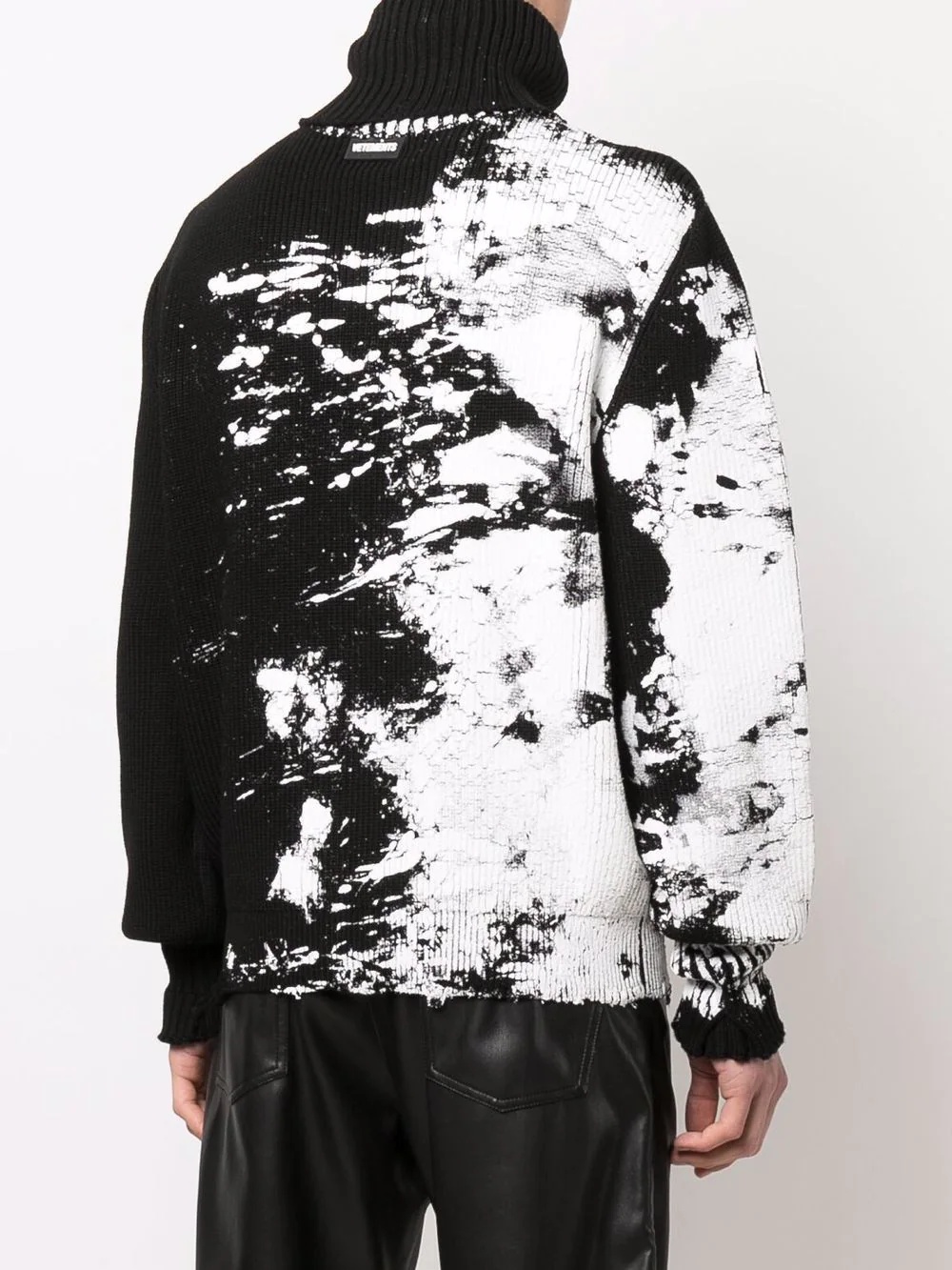 paint-splatter roll-neck jumper - 5