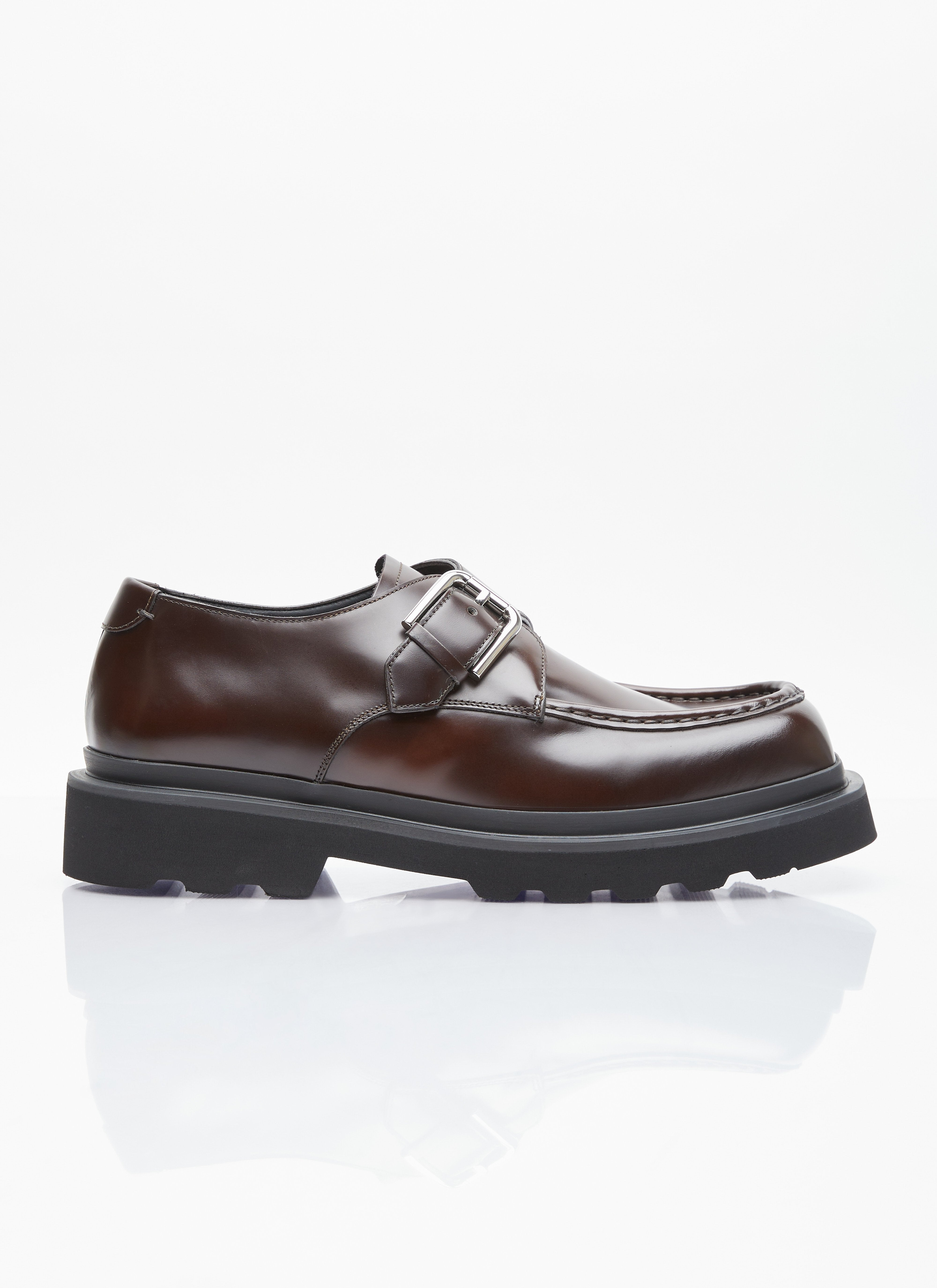 Dolce & Gabbana Men Brushed Leather Monkstrap Shoes - 7