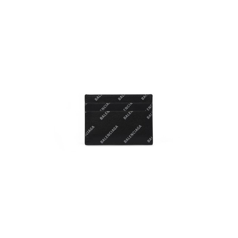 BALENCIAGA Men's Cash Card Holder With Reflective Allover Logo  in Black outlook