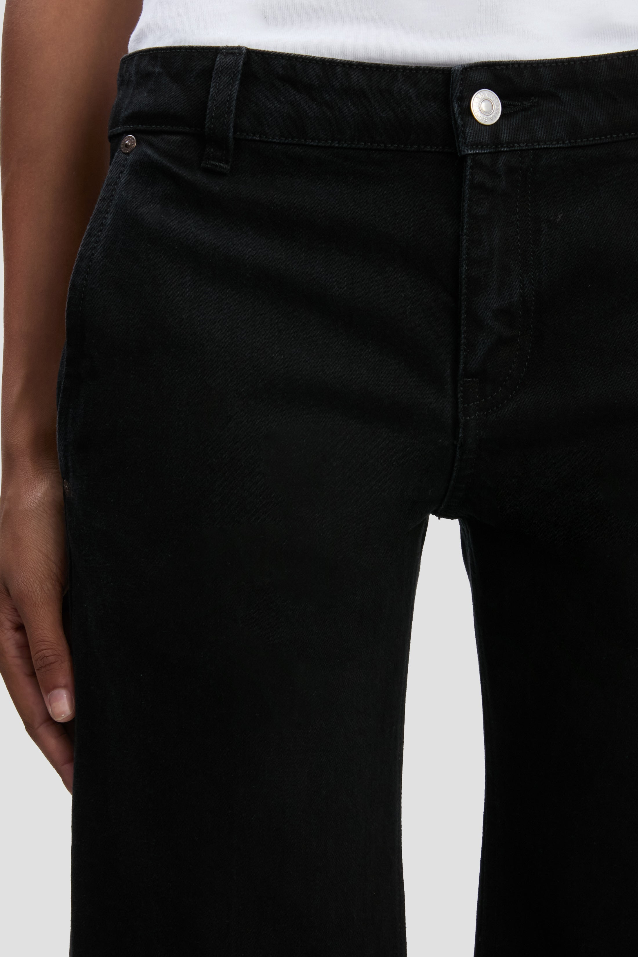 Gigi Low Waist Straight Leg Jean In Washed Black - 4