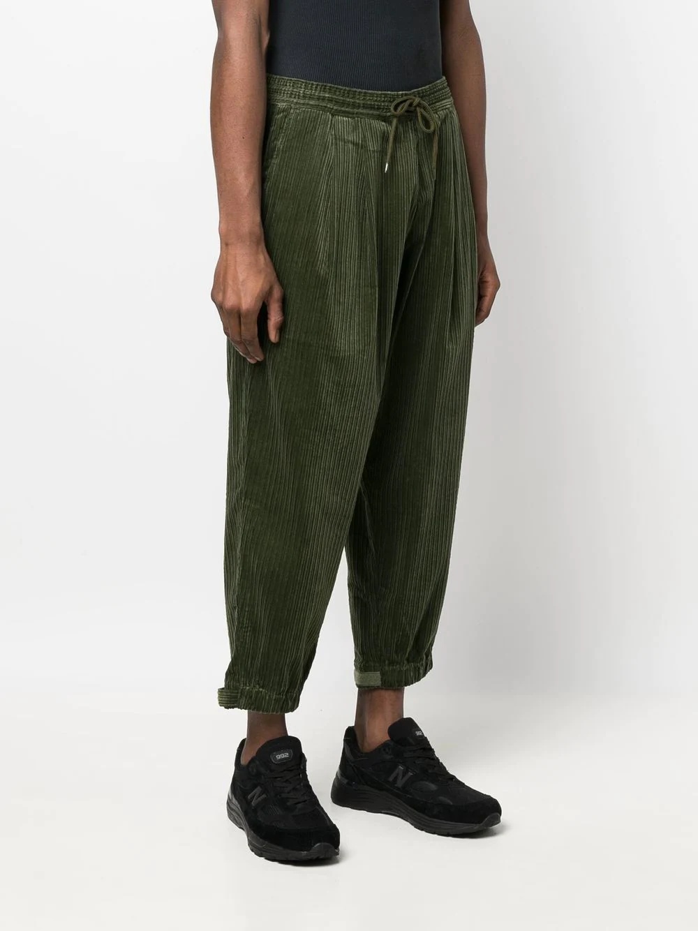 corduroy cropped trousers - 4