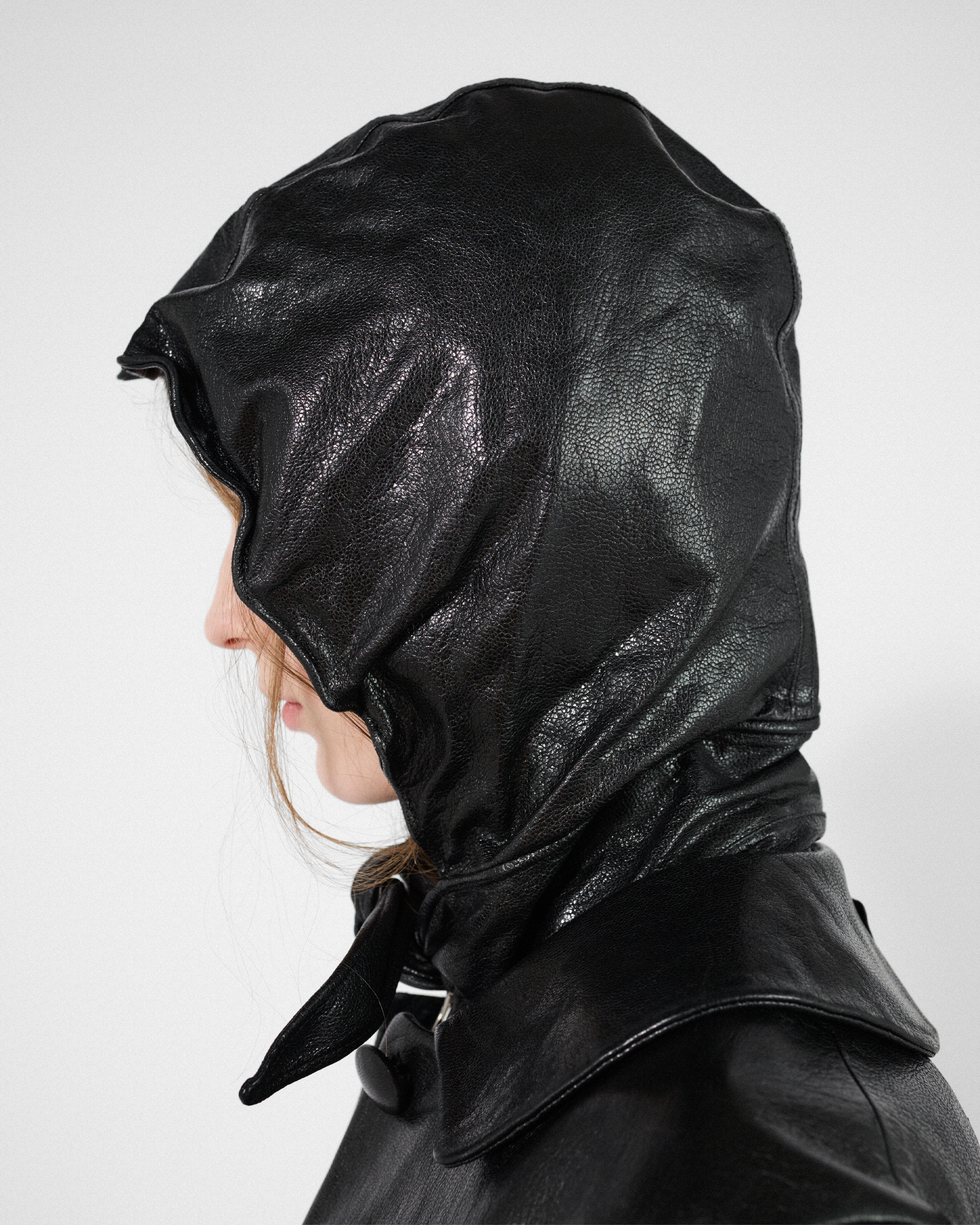 Leather hoodie - 4