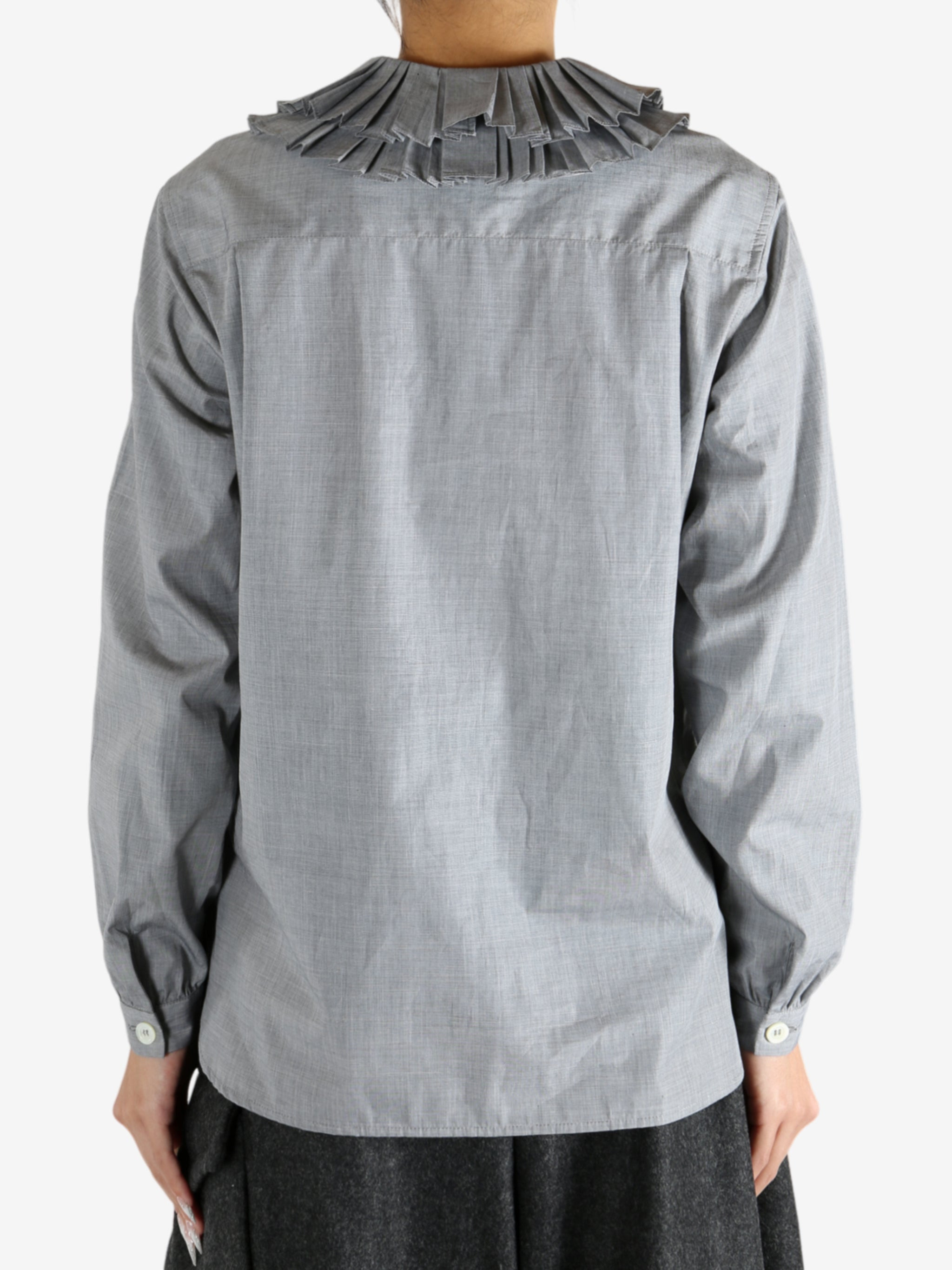 MARGARET HOWELL - Women Double Ruffle Collar Shirt - 3