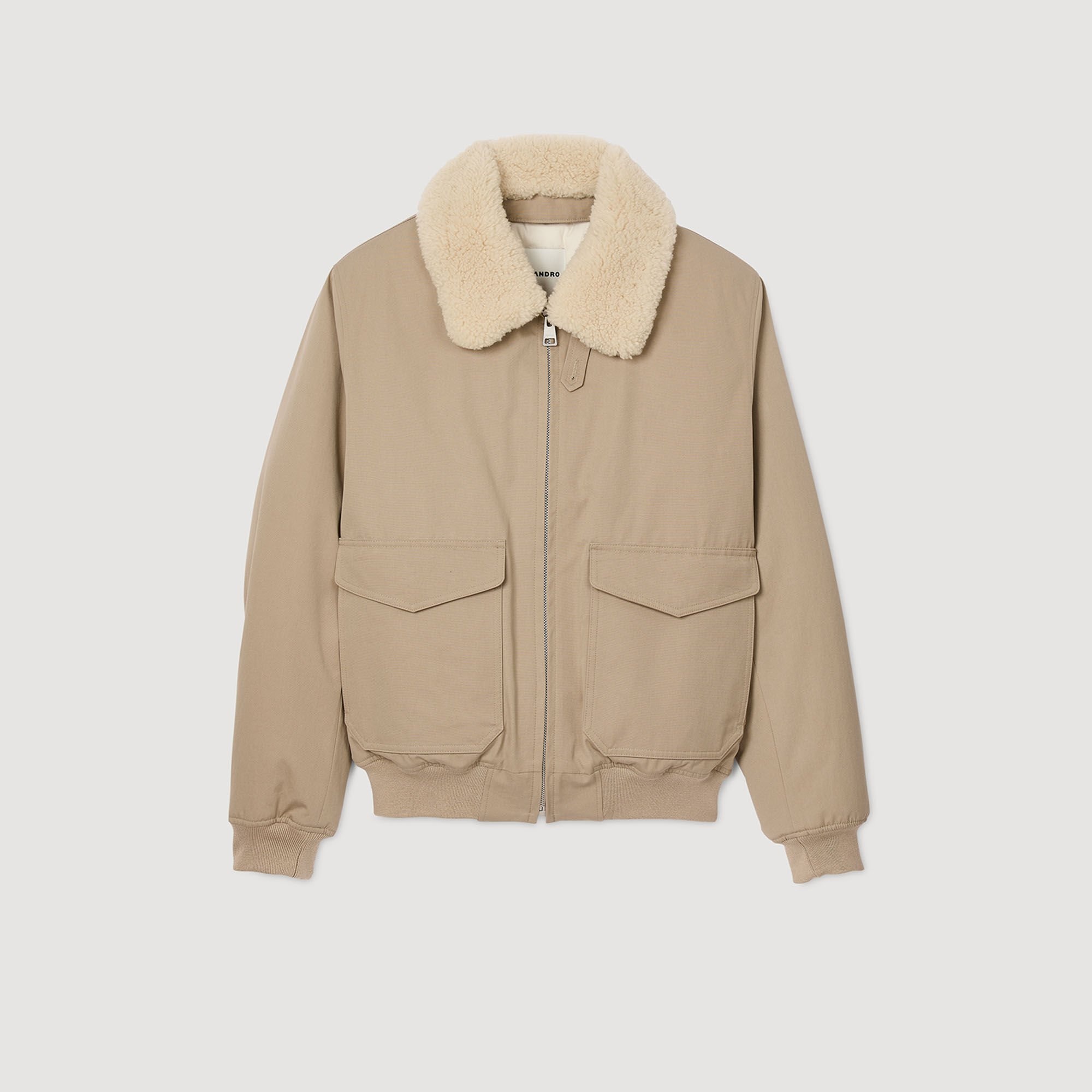 SHEARLING COLLAR AVIATOR JACKET - 6