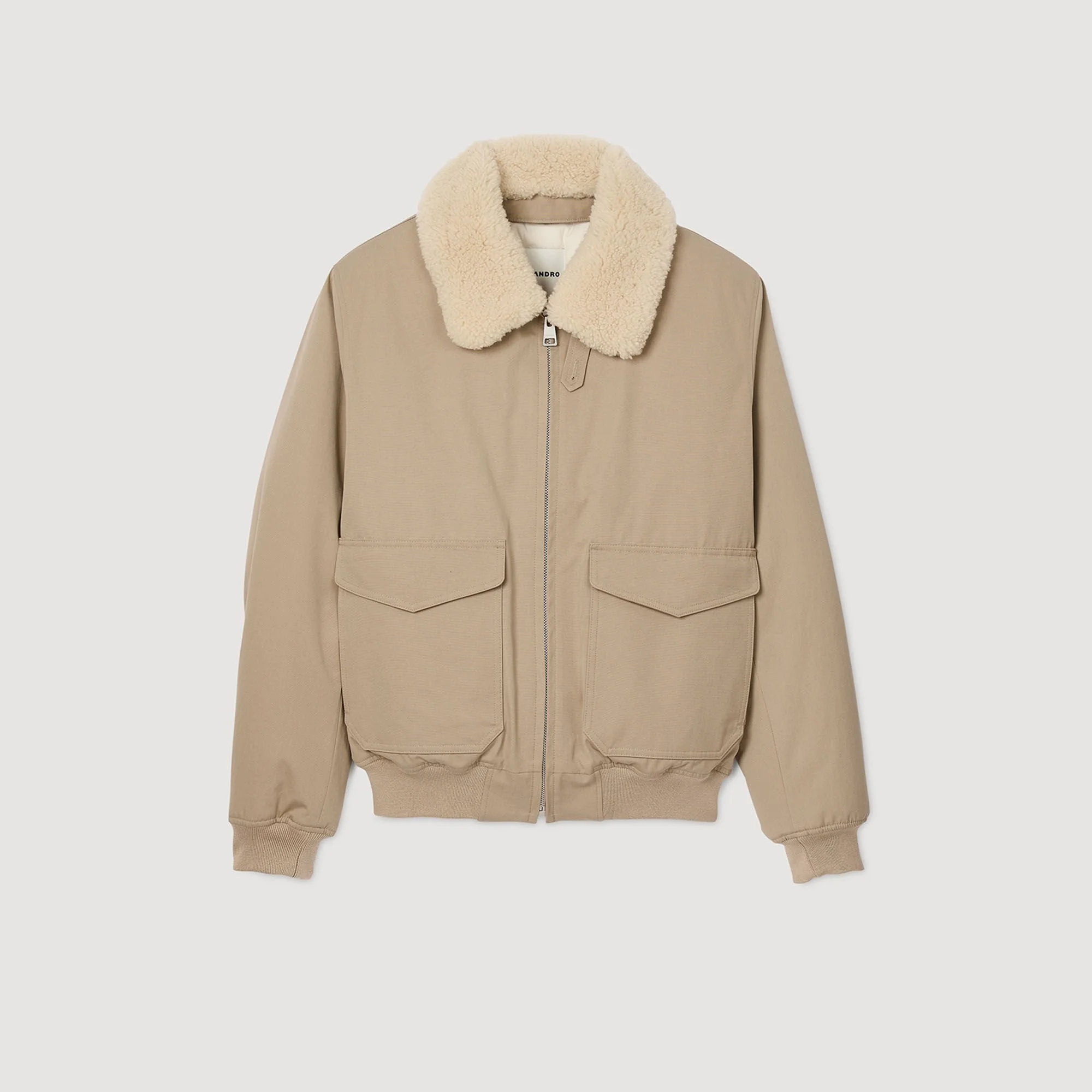 SHEARLING COLLAR AVIATOR JACKET - 1