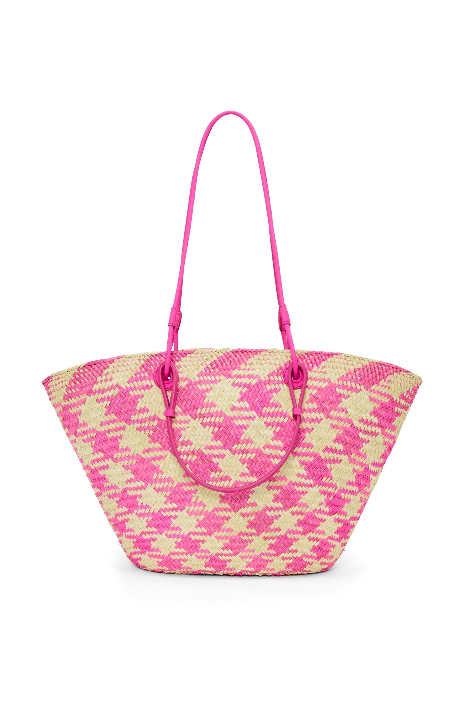 Anagram Basket bag in iraca palm and calfskin - 5