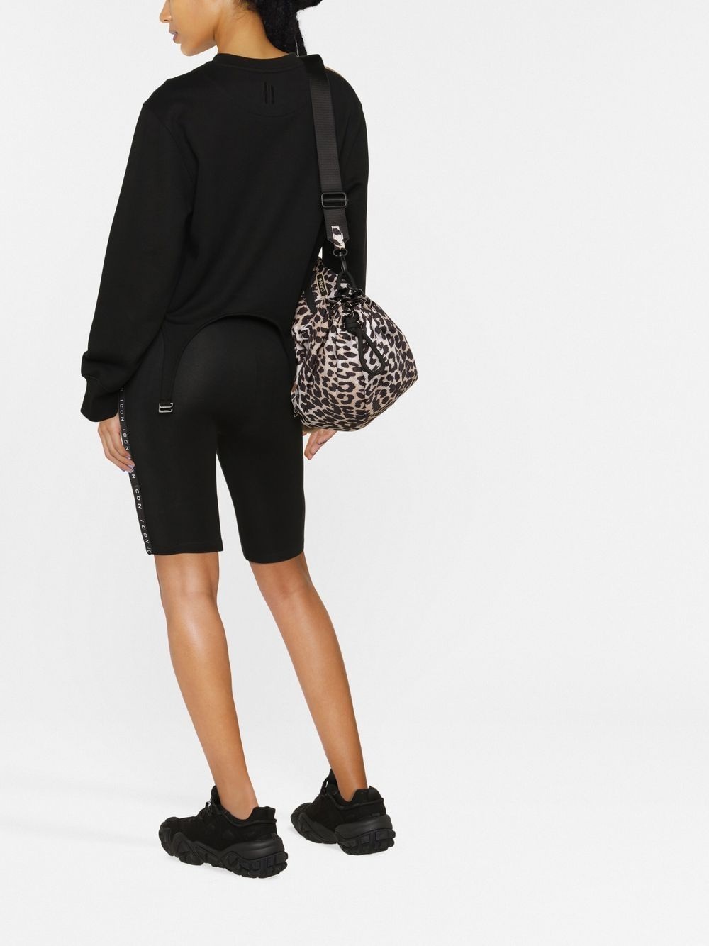 high-waist logo-tape shorts - 4