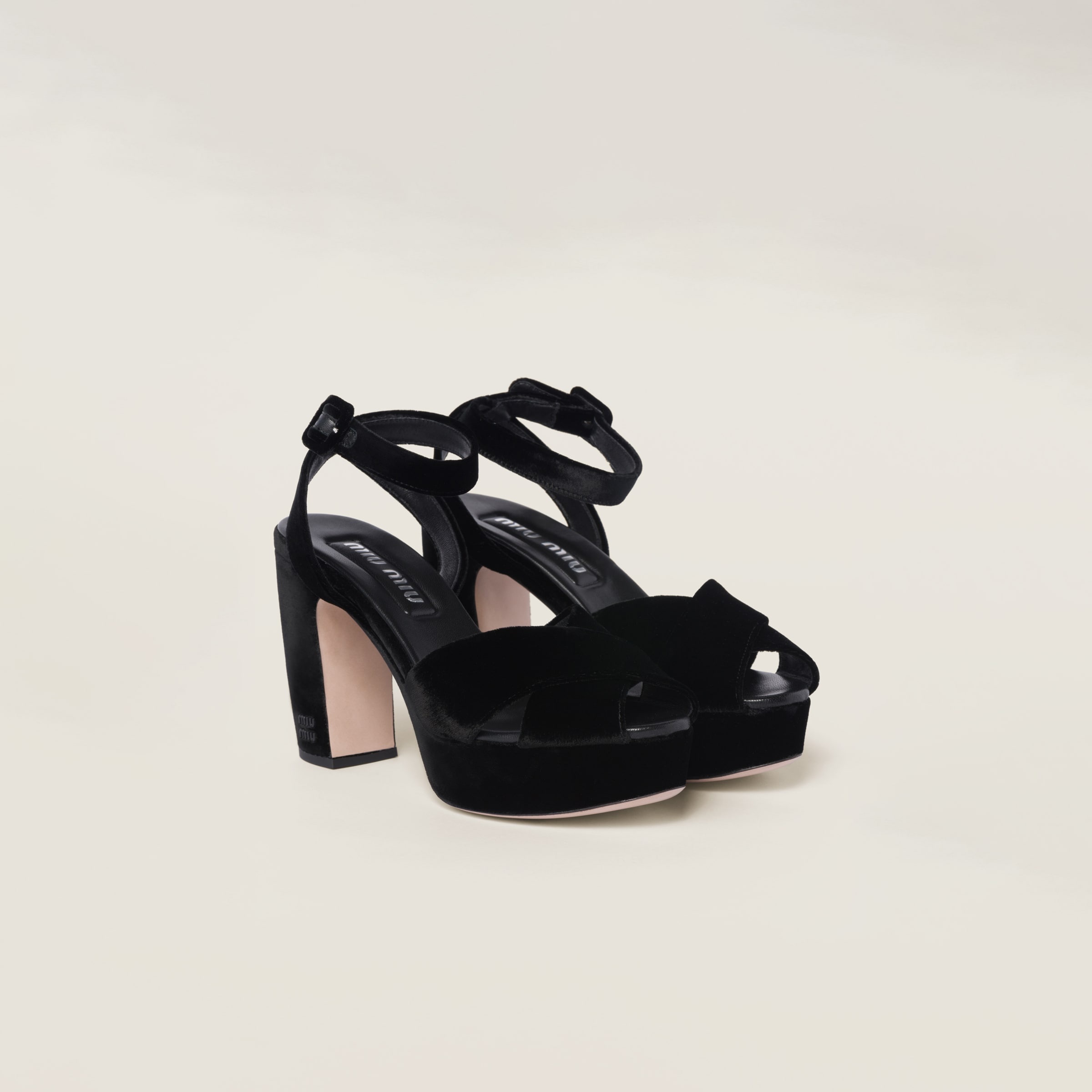Velvet sandals - 1