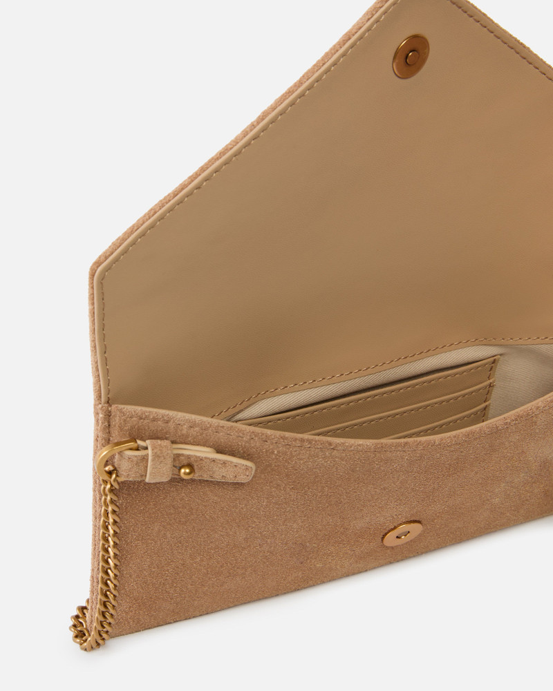 SMALL CLUTCH BAG IN SUEDE WITH STUDS AND SHOULDER STRAP 4