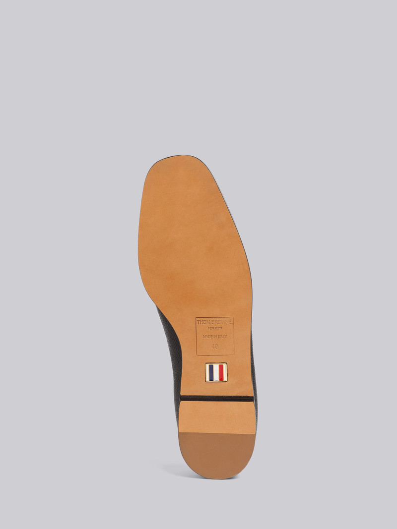 Black Pebbled Calfskin Tuxedo Bow Ballerina 5