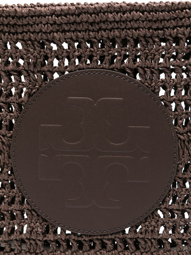 Ella hand-crocheted logo-detail clutch bag 4