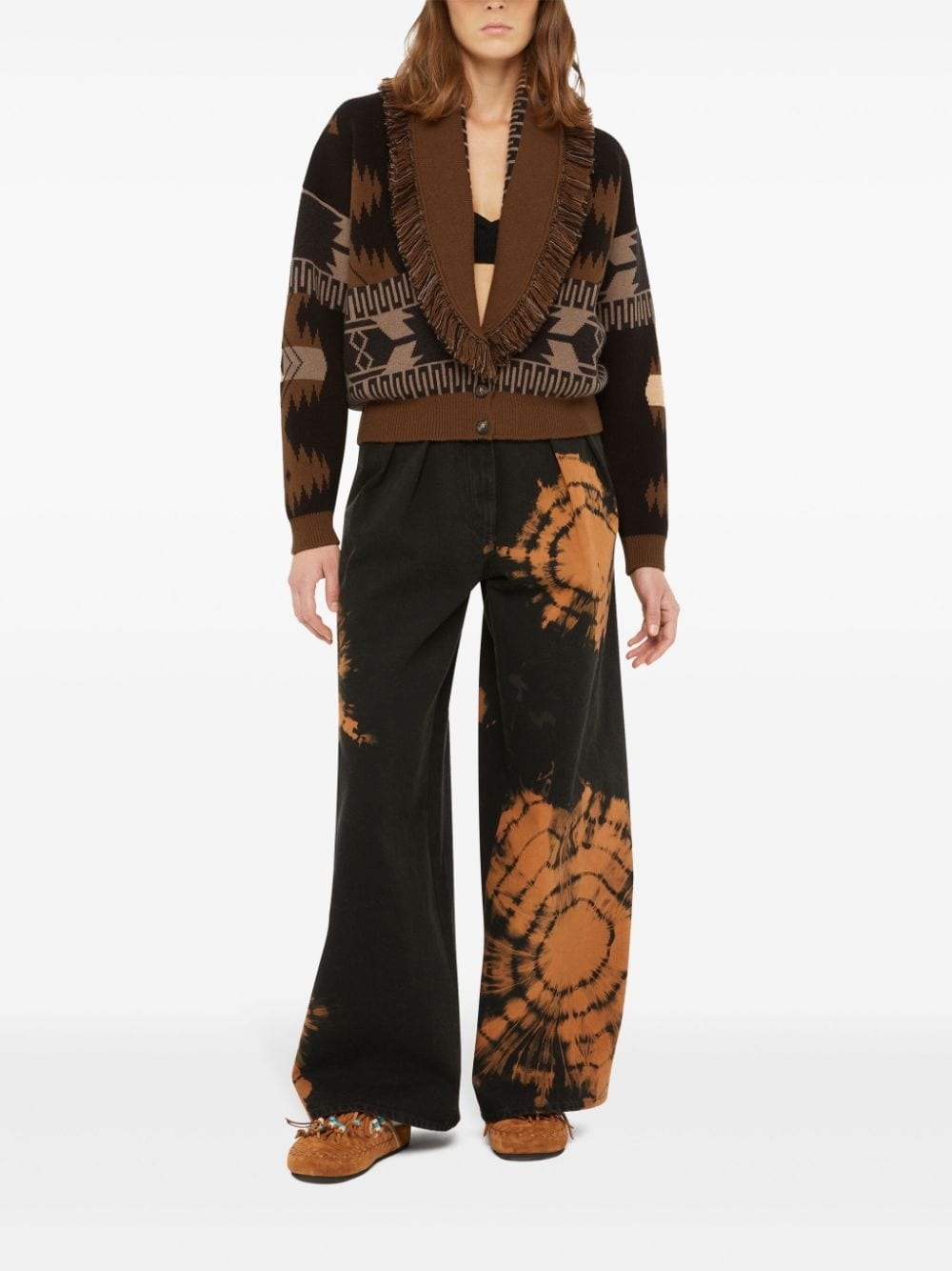 patterned-jacquard cardigan - 3