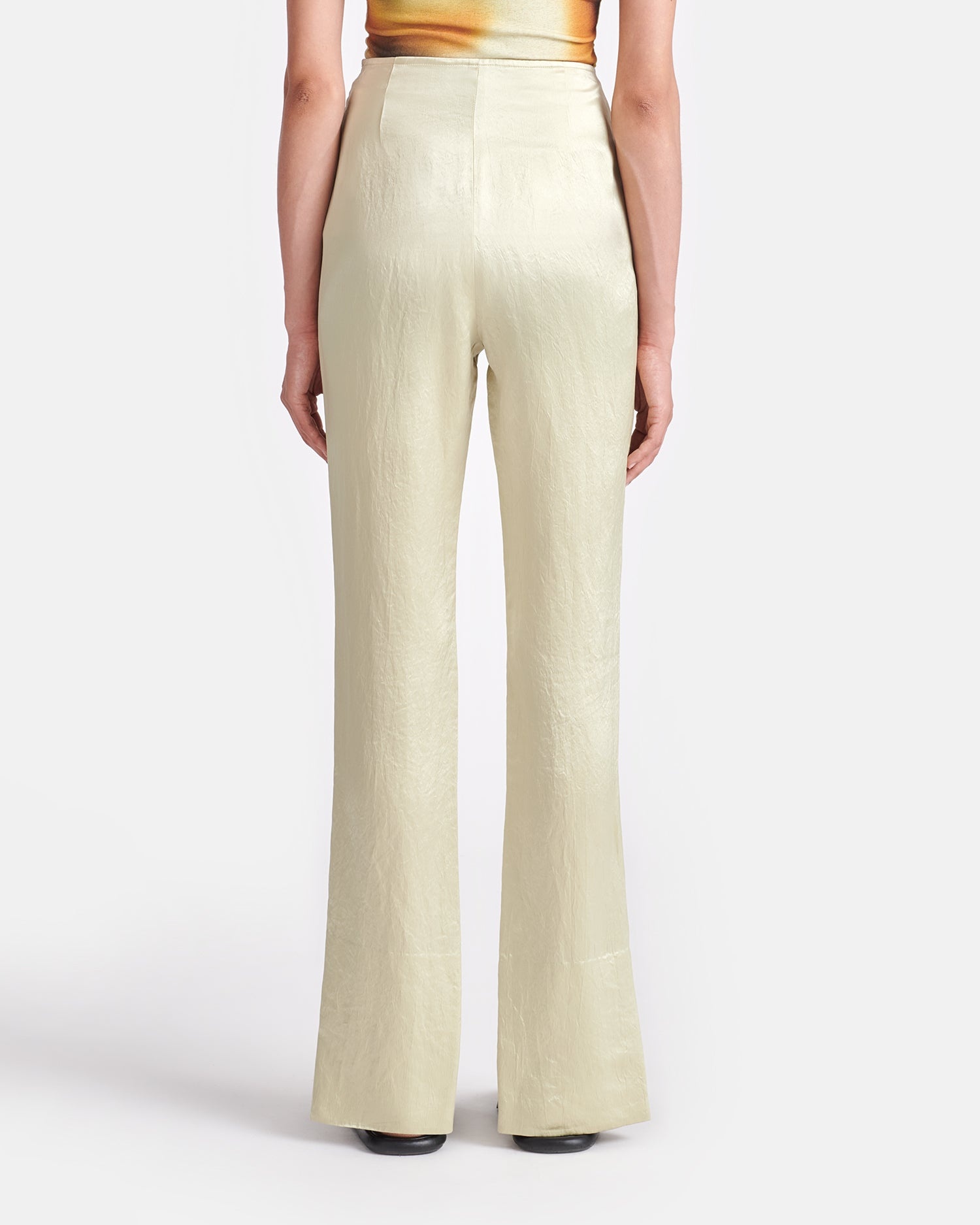 Crinkled-Satin Slim-Leg Pants - 5