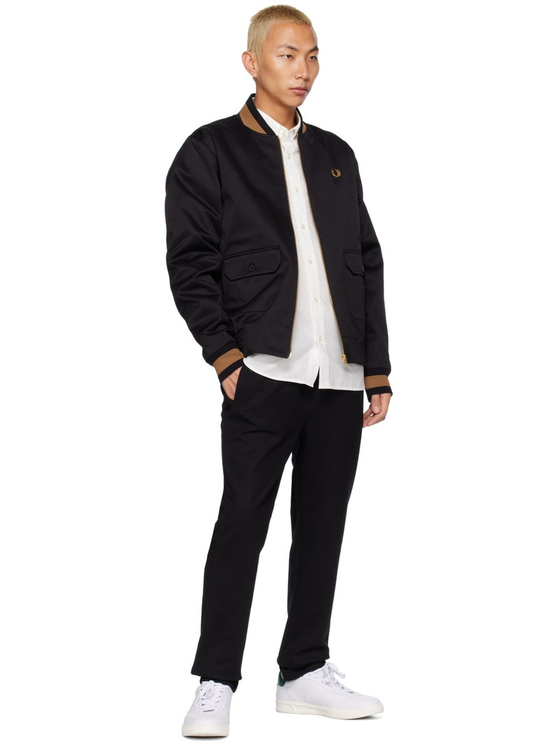 Fred Perry Black J4851 Tennis Bomber Jacket outlook