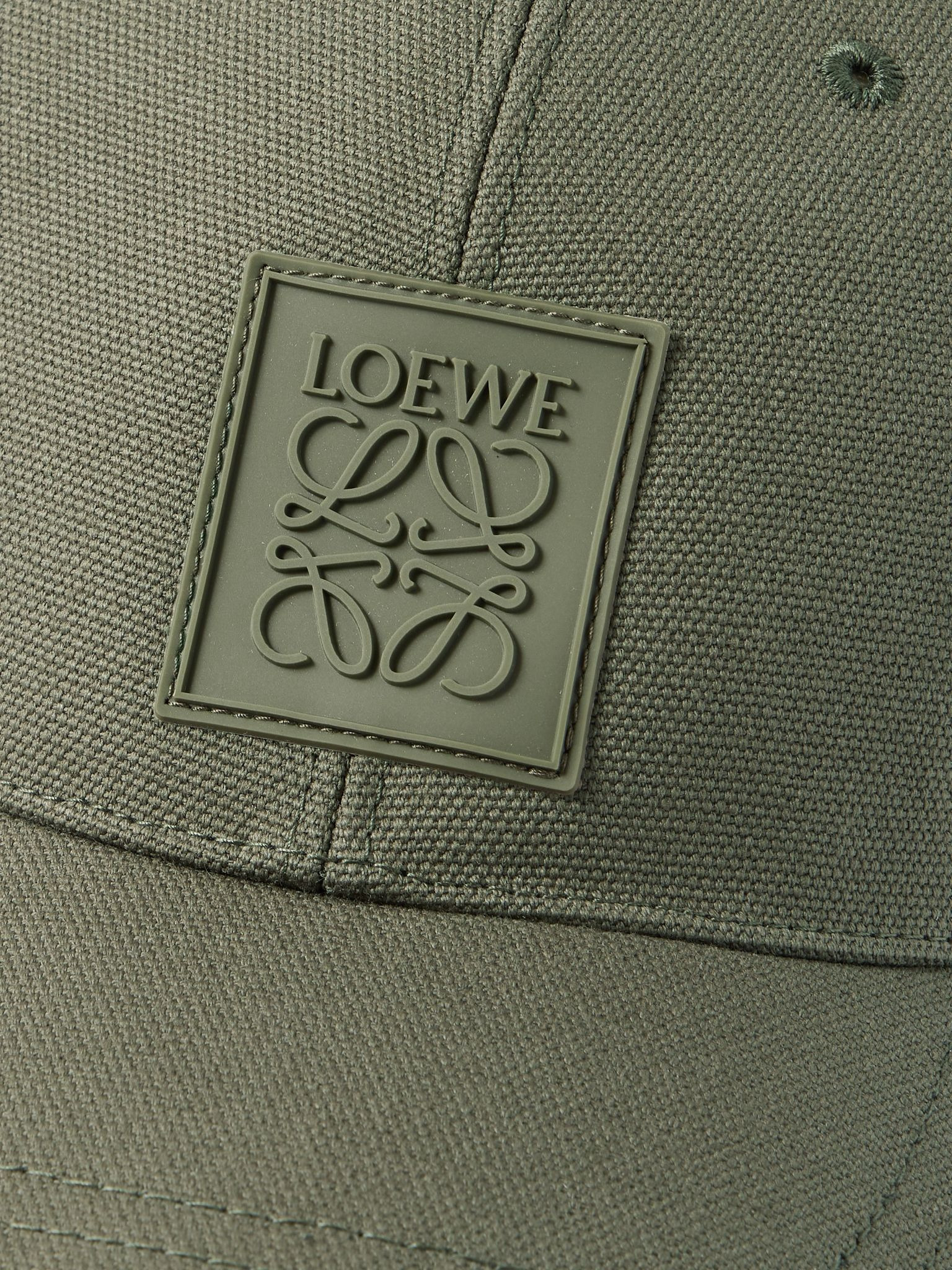 Logo-Appliquéd Cotton-Canvas Baseball Cap Green - 4