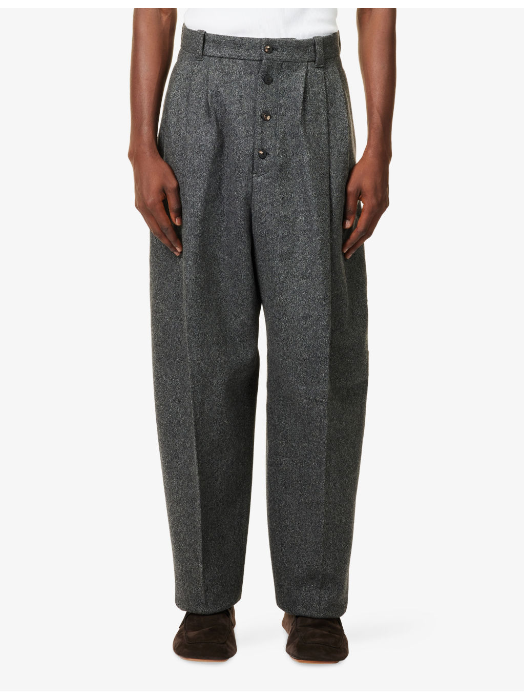 Fernando Pleated Wool-Blend Trousers - 3