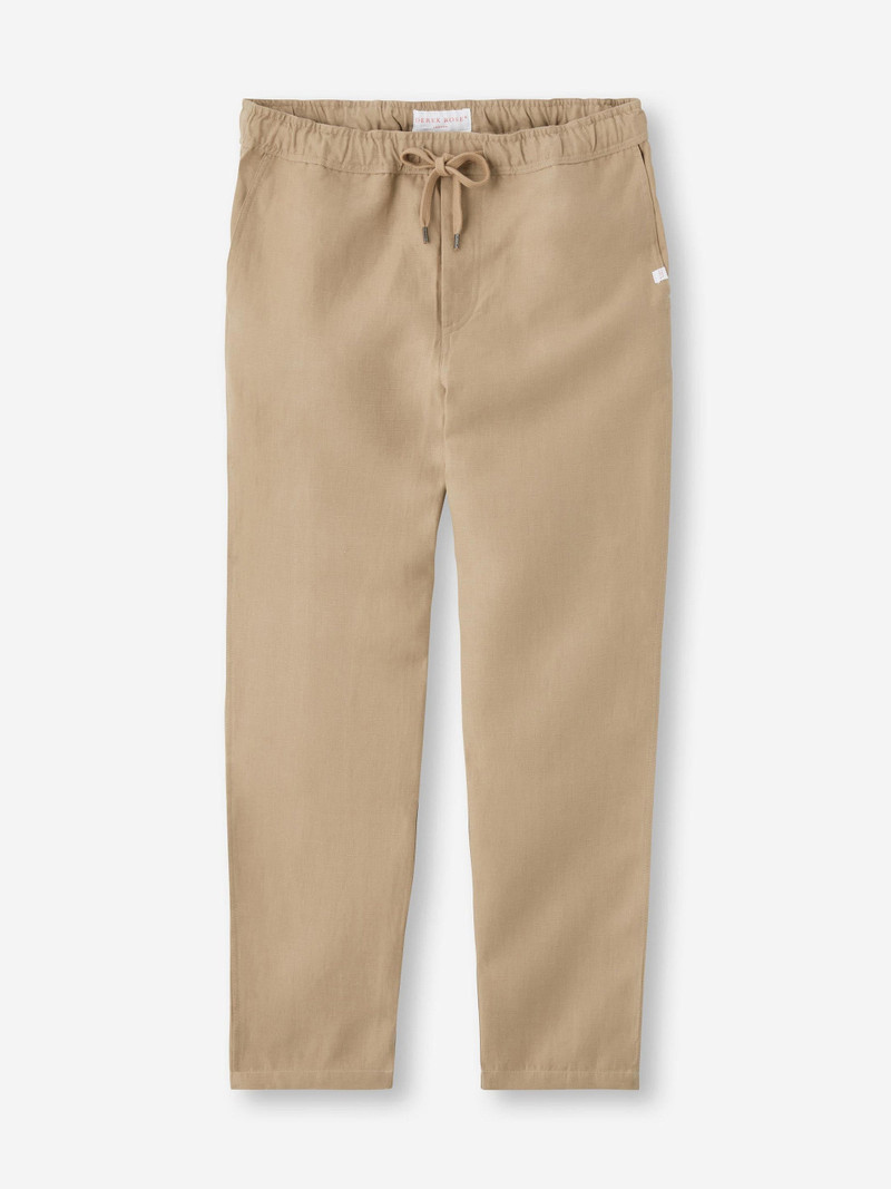 Derek Rose Men's Pants Sydney Linen Camel outlook