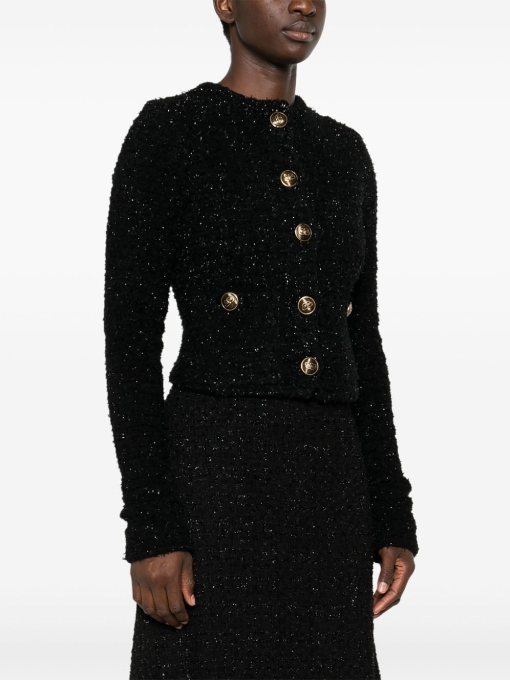 Balenciaga Bouclé cropped jacket - 4