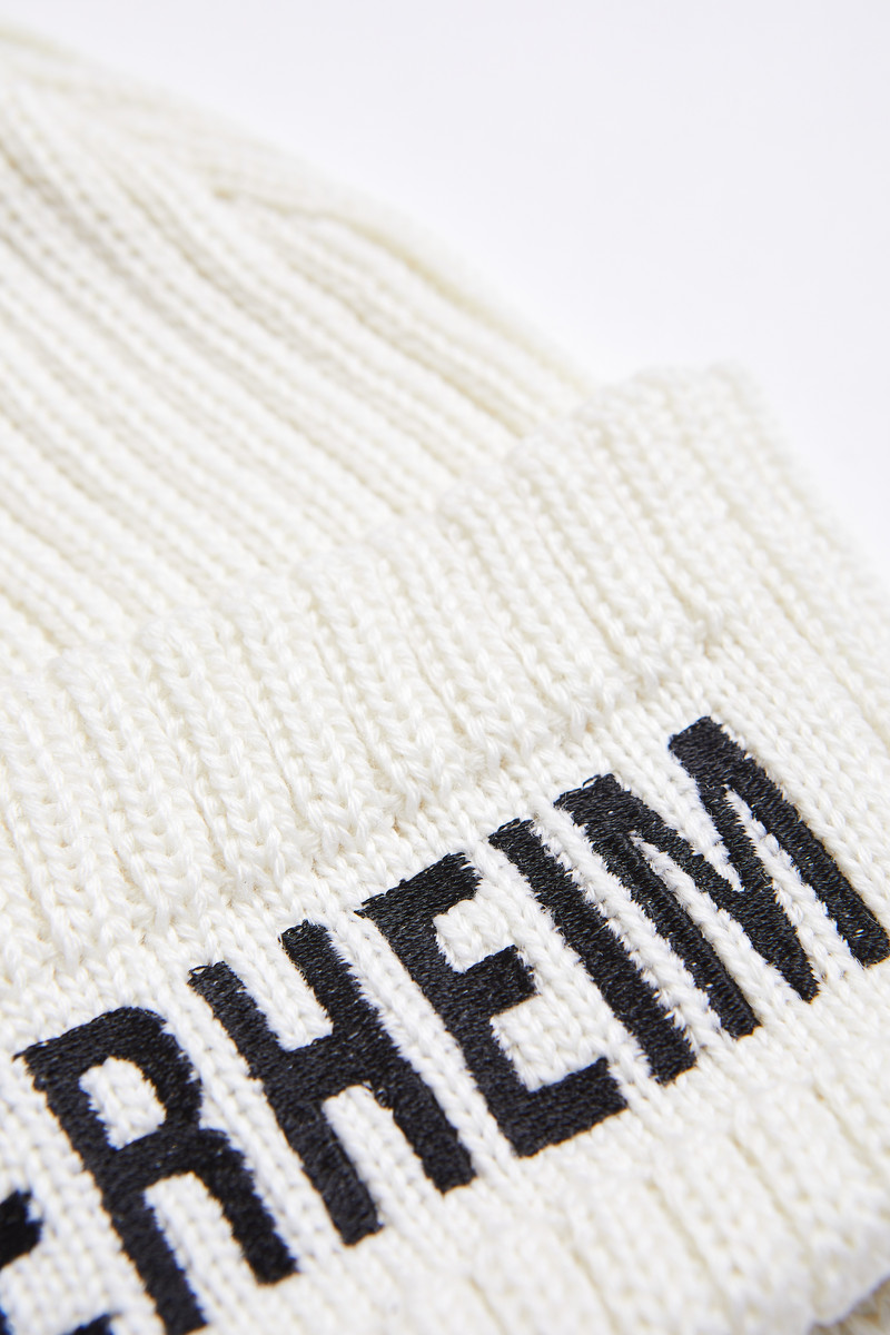 Stutterheim Big L Beanie Off White outlook