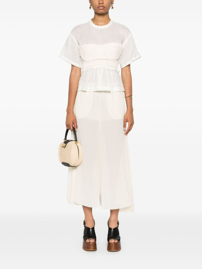 ULLA JOHNSON Cari crochet-panelling blouse outlook