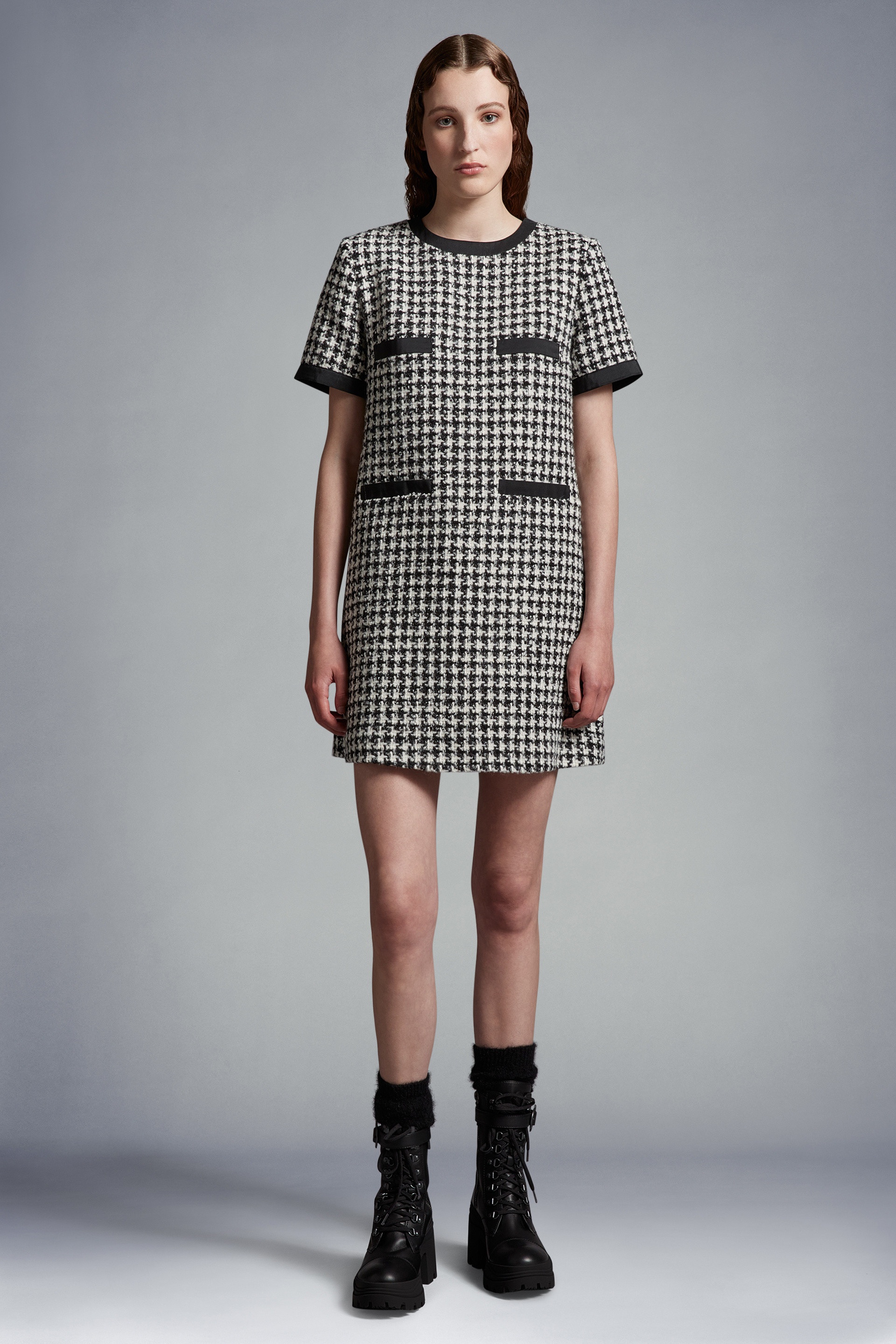 Houndstooth Bouclé Dress - 3