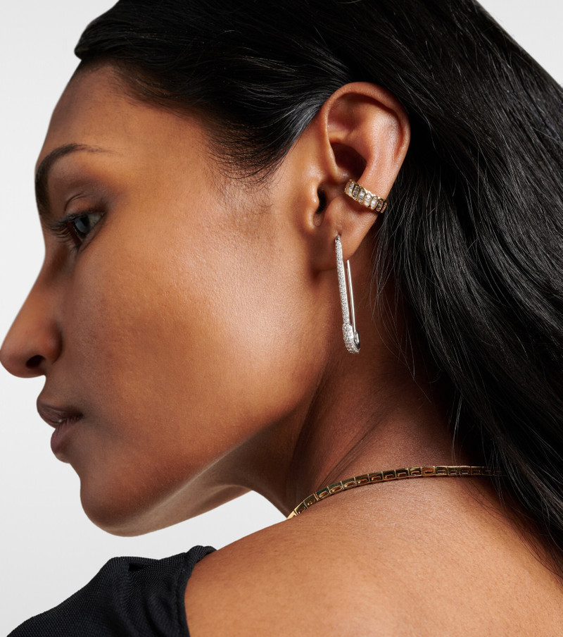 Zoe 18kt gold ear cuff with diamonds 3