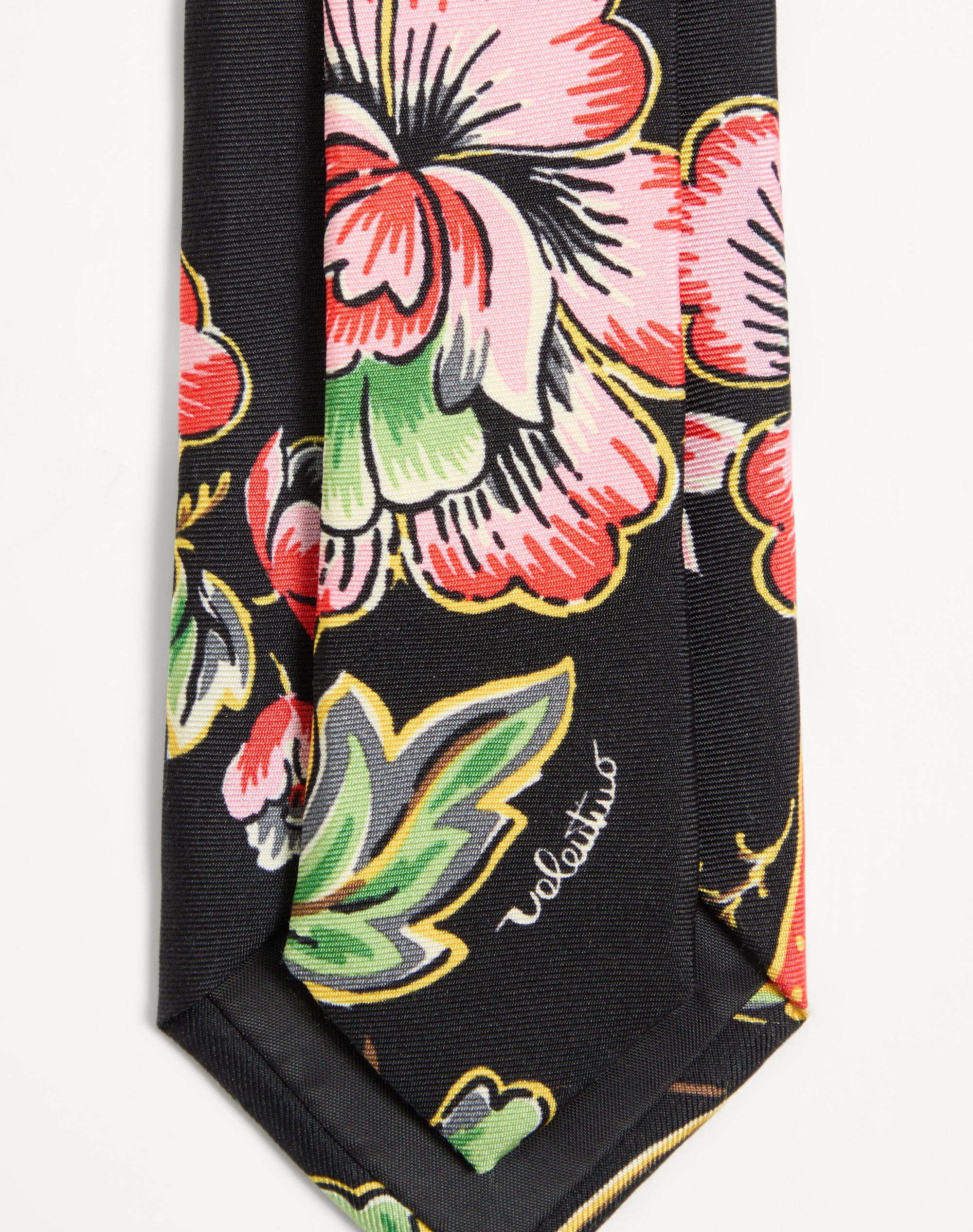 SILK TIE WITH PAPIER FLORAL PATTERN - 3