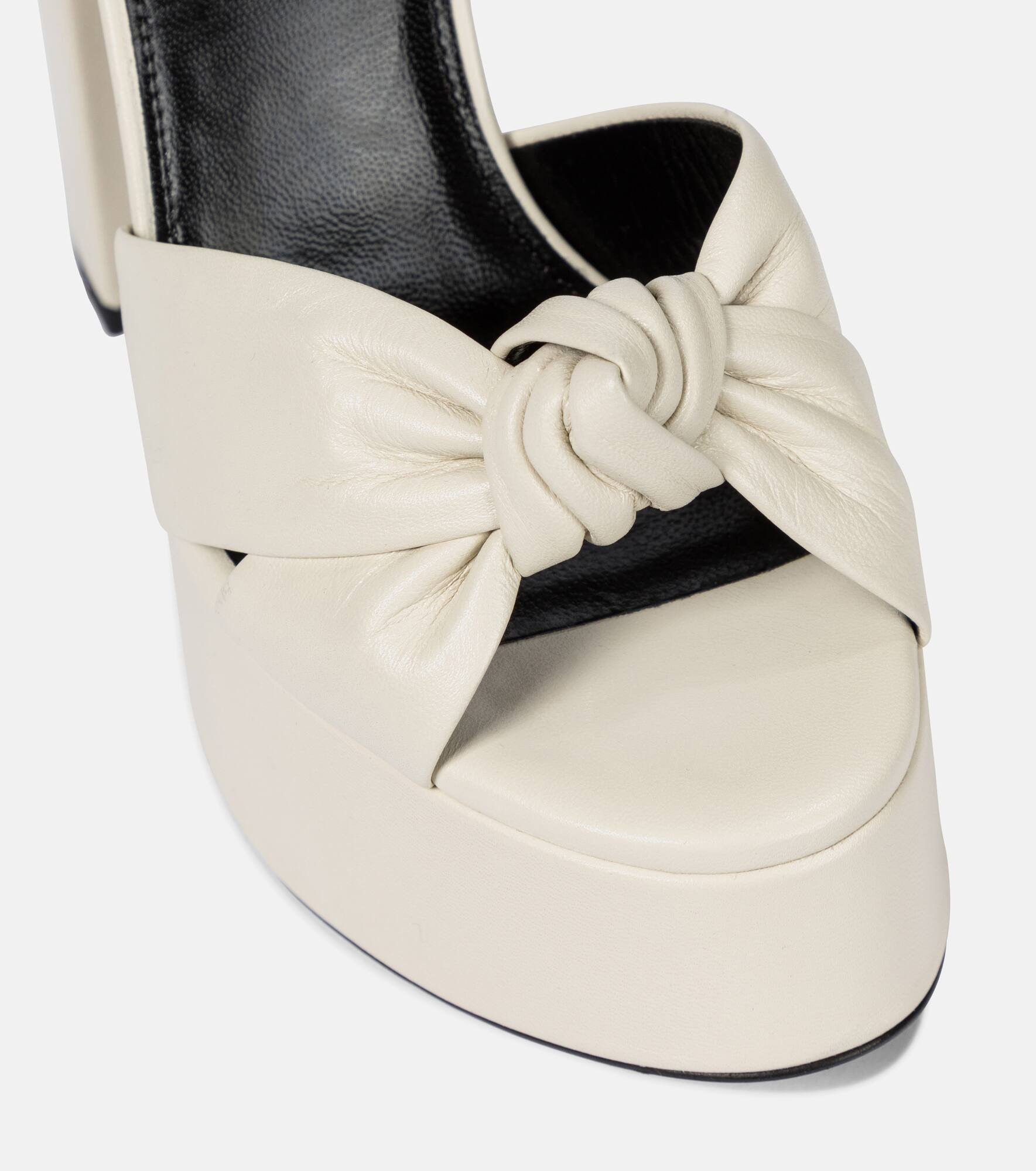 Bianca 125 leather platform sandals - 5