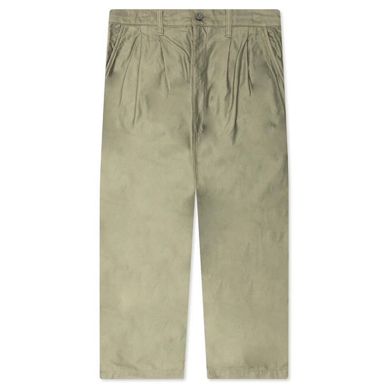 CONTRAST COTTON PANTS - KHAKI 1