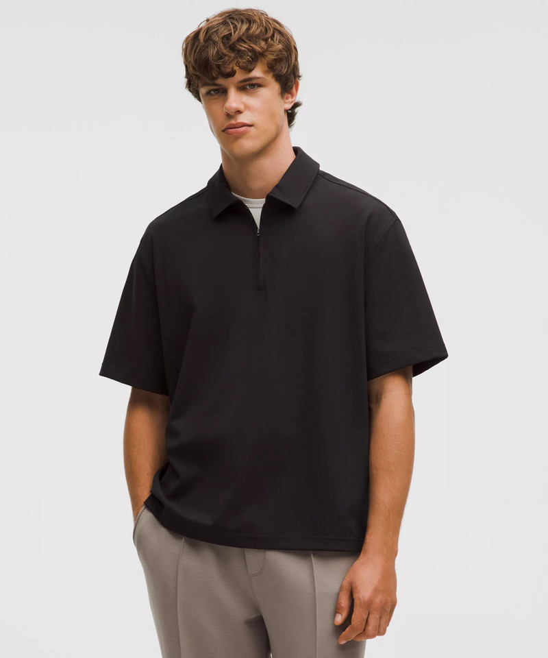 Daydrift Oversized Zip-Neck Polo Shirt 1