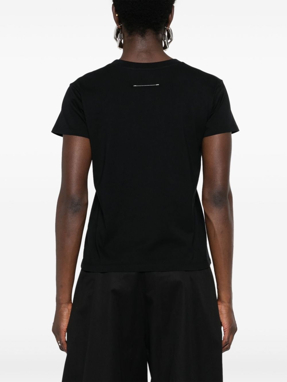 numbers-patch cotton T-shirt - 4