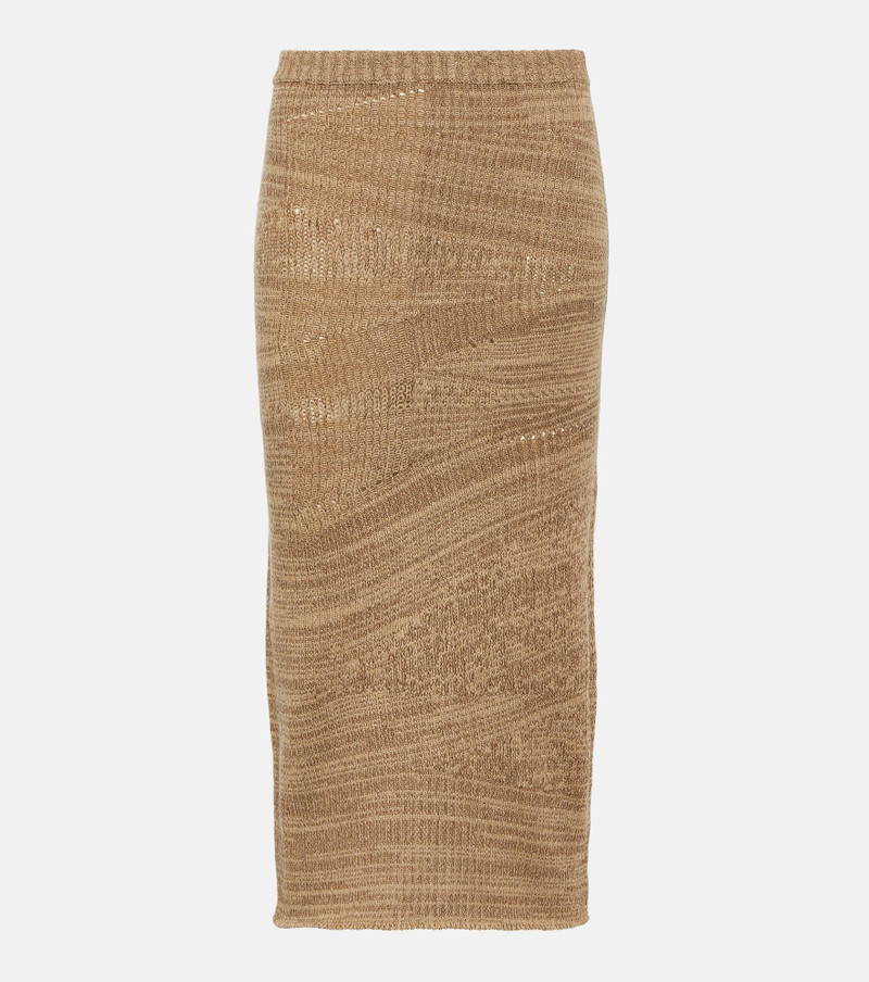 Wool-blend pencil skirt - 1