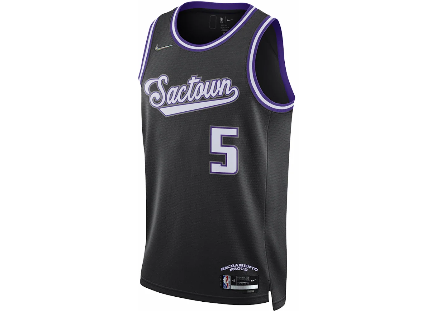 Nike NBA Sacramento Kings De’aaron Fox City Edition Dri-Fit Swingman Jersey Black - 1