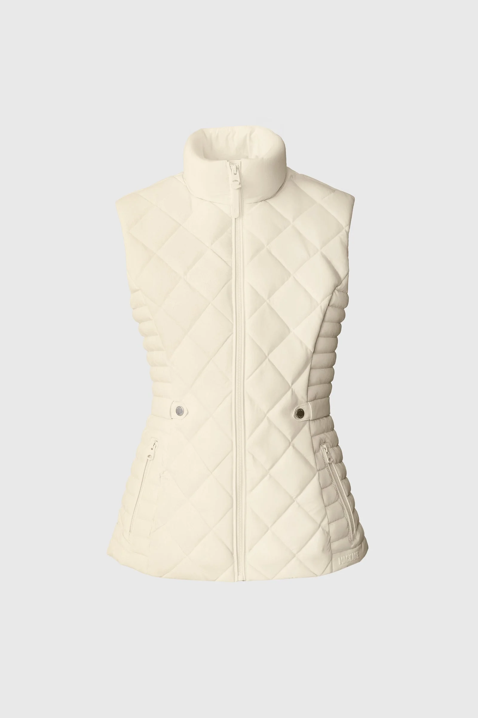 STEFANIA Diamond Quilted Down Vest - 1
