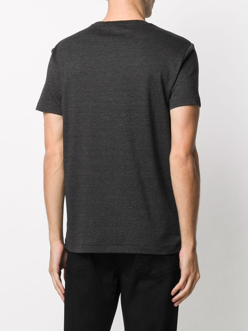 embroidered logo plain T-shirt 4
