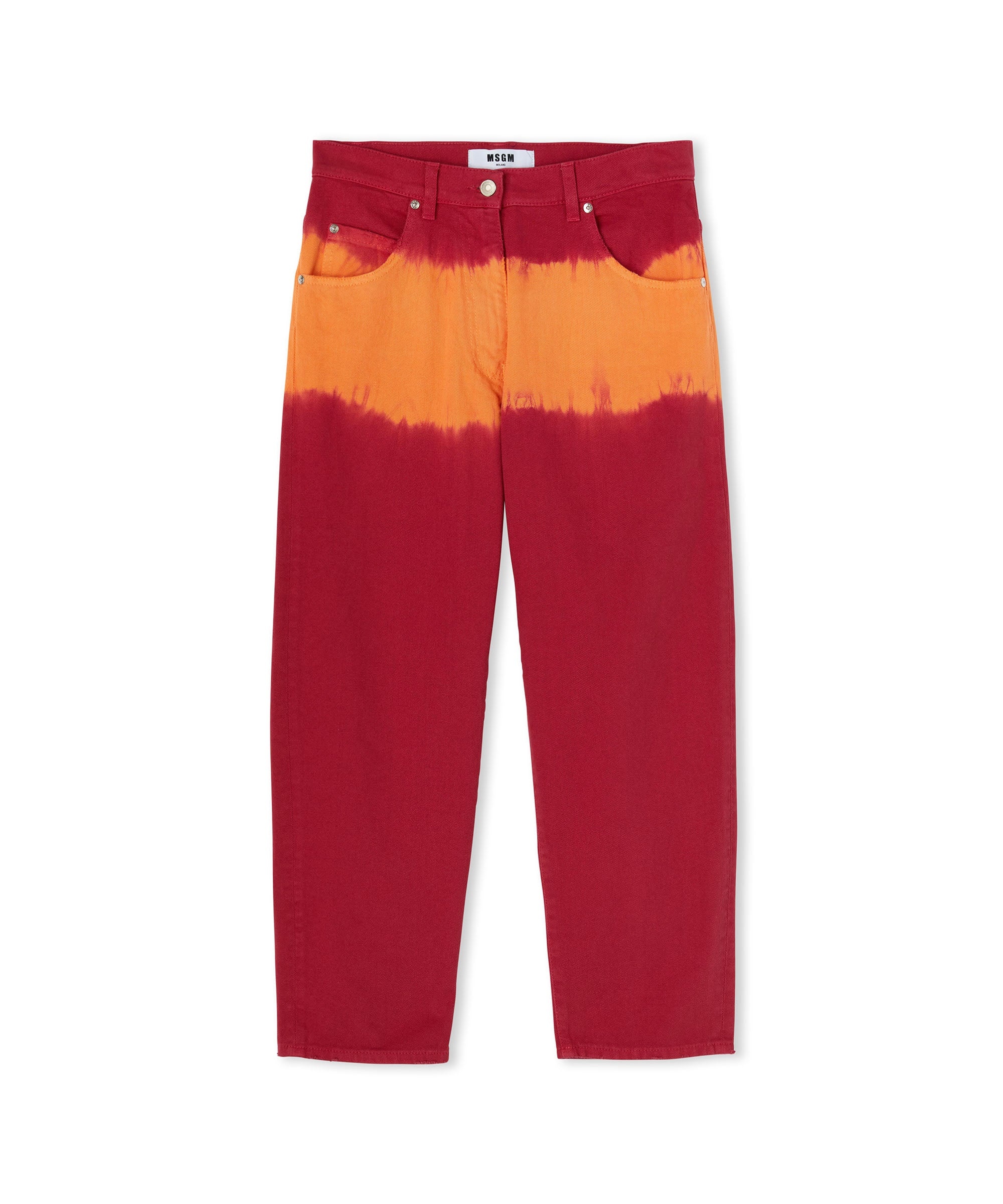 Bull pants with straight legs and "tie dye bull" processing - 1