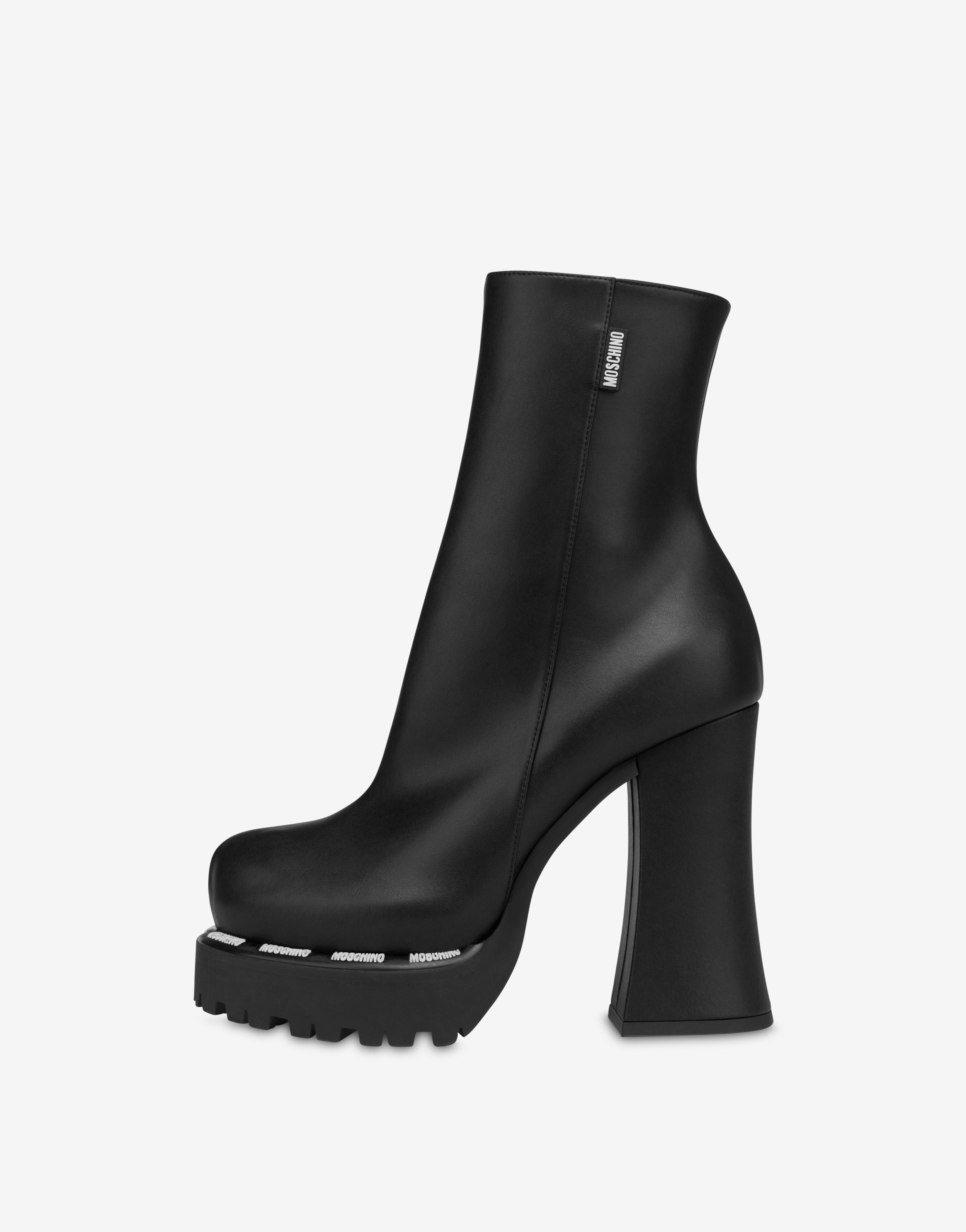 MOSCHINO LABEL HIGH-HEELED BOOTS - 2